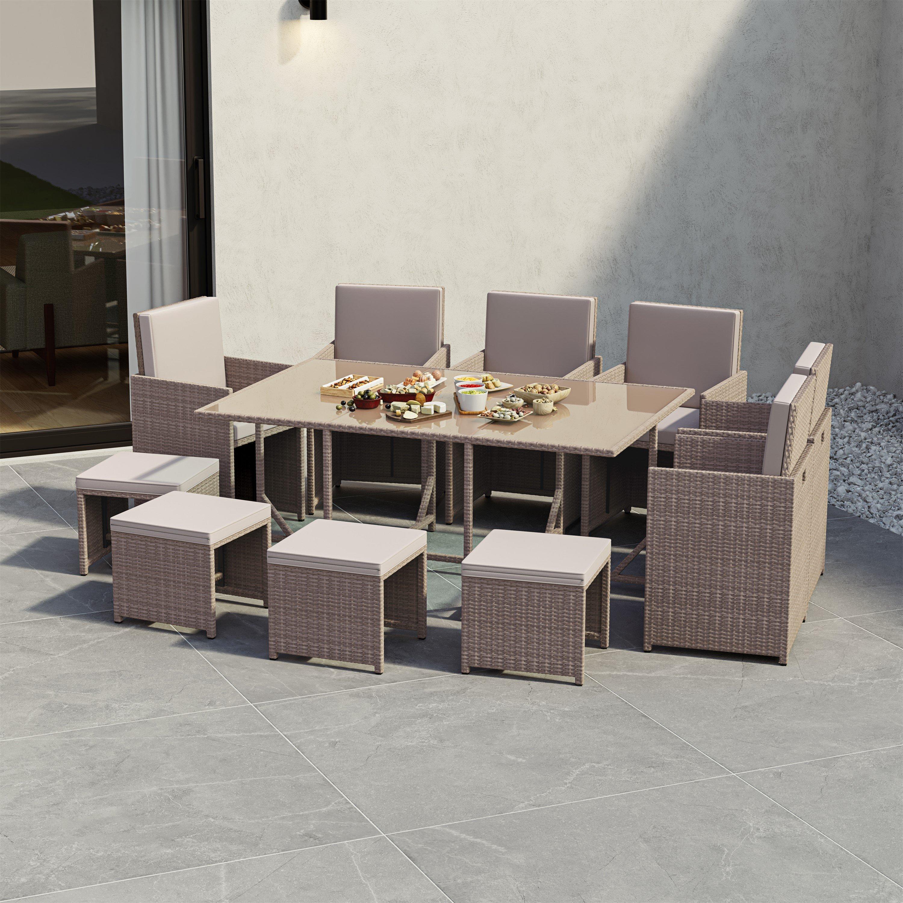 Garden Vida Cuba 10 Seater Rattan Set