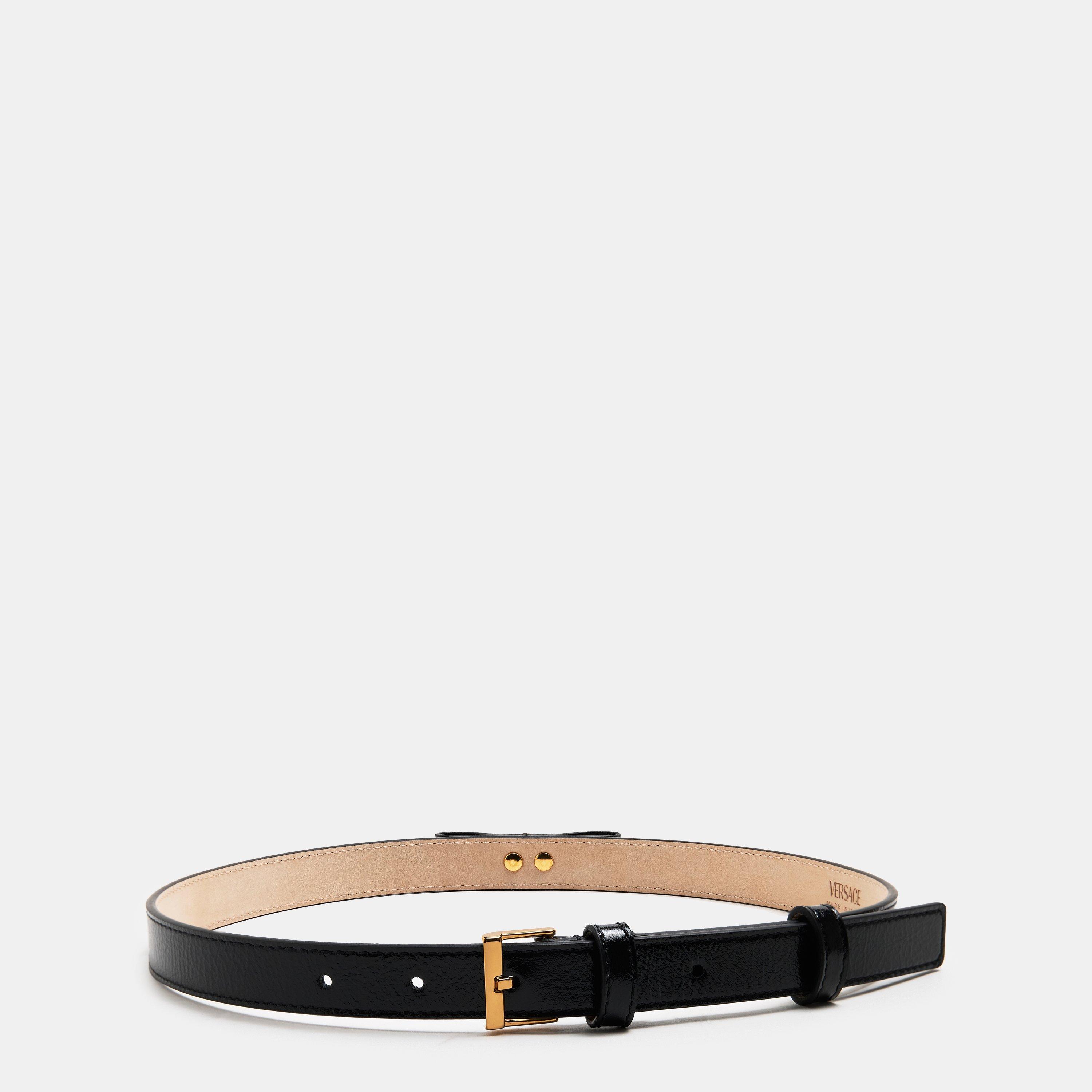 1B00V Black - Versace - Unisex Kids' Logo Leather Belt - 3