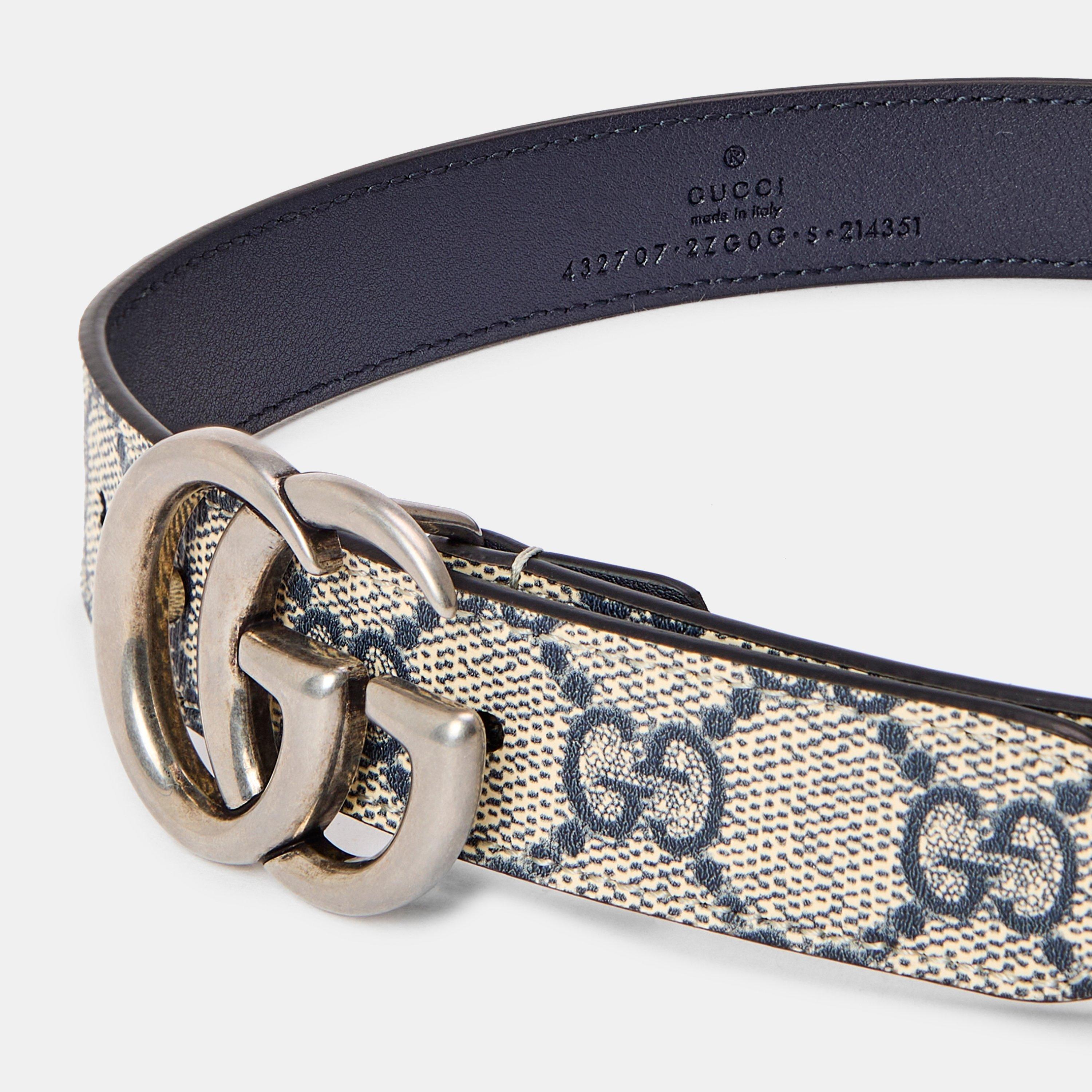 Beige Blue 4060 - Gucci - Unisex Leather Belt for Kids - 3