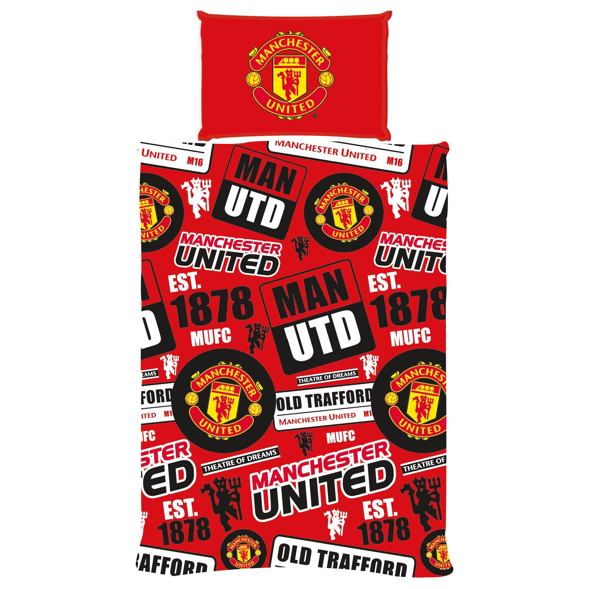 Team  Football Single Duvet Set - Man Utd