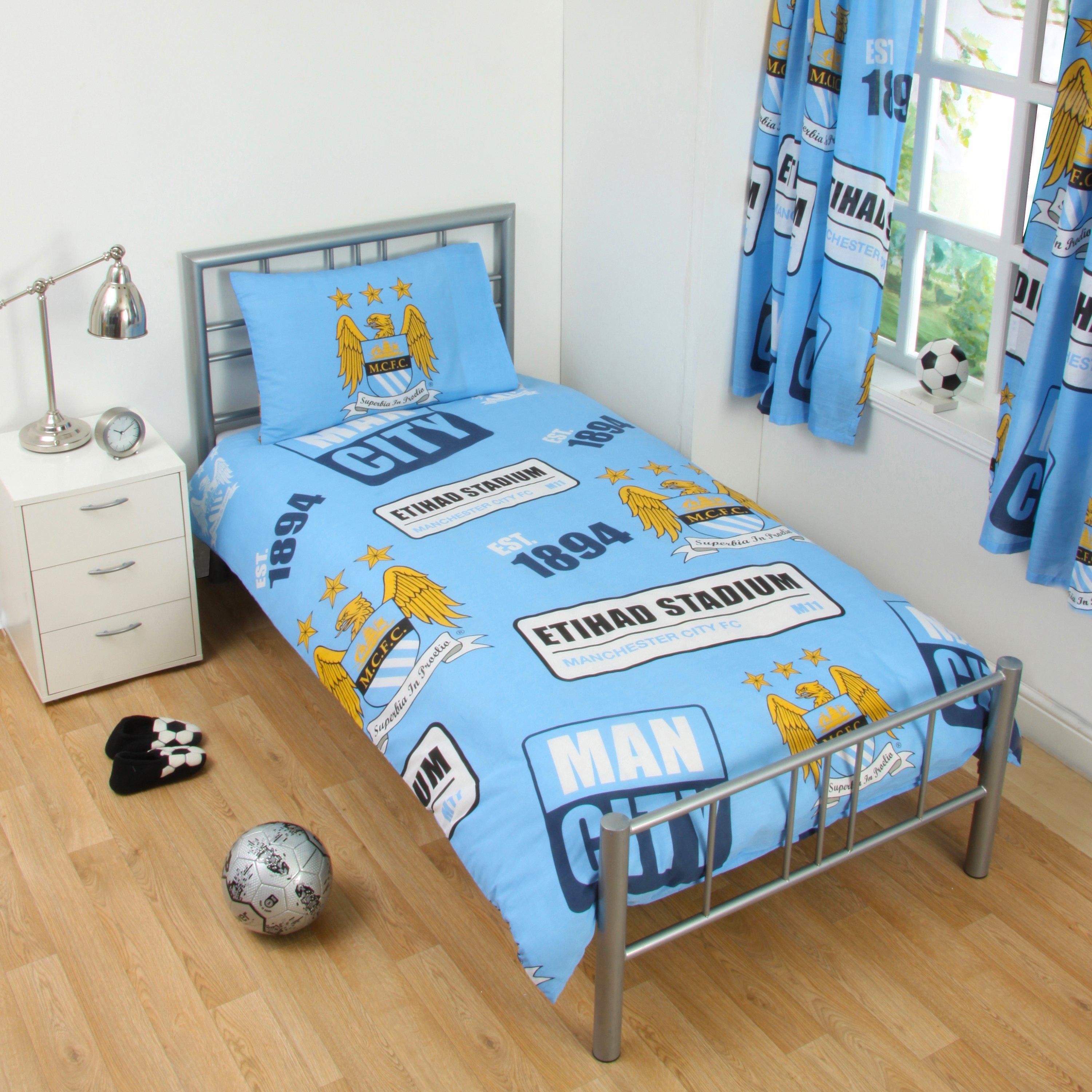 Team  Football Single Duvet Set - Man City