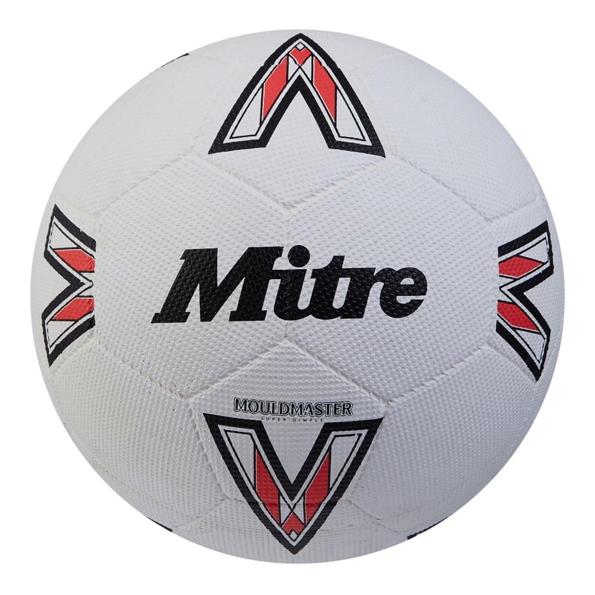 White/Black/Red - Mitre - Super Dimple Football - 1