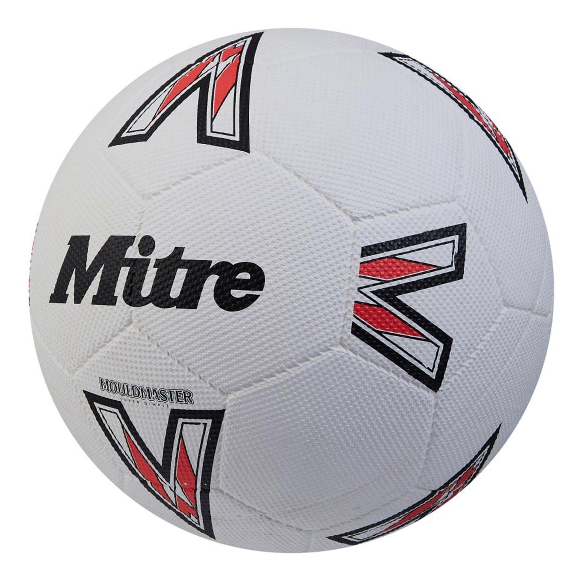 White/Black/Red - Mitre - Super Dimple Football - 2