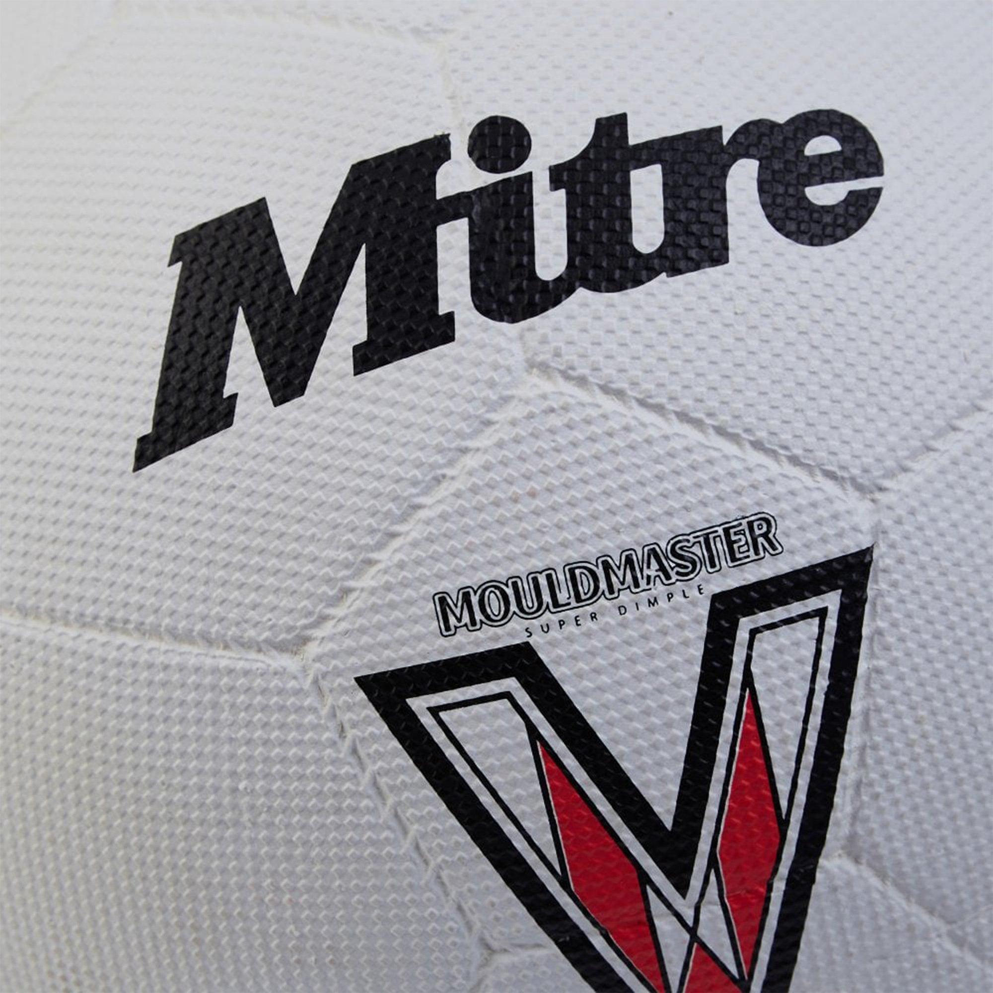 White/Black/Red - Mitre - Super Dimple Football - 3