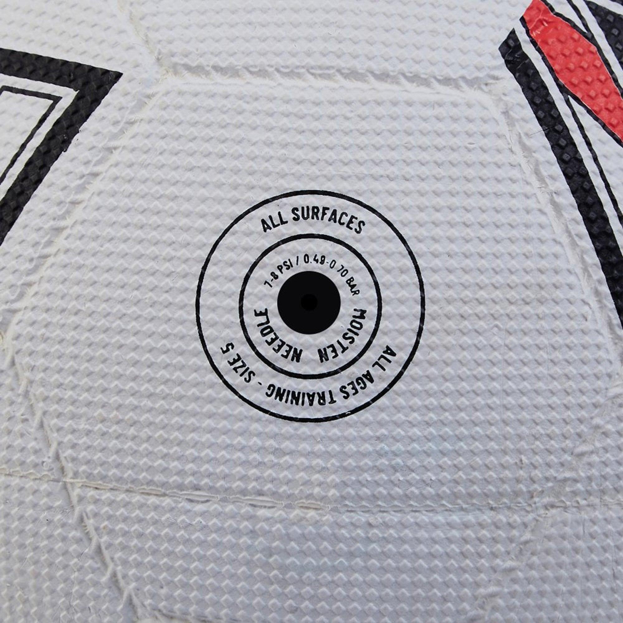 White/Black/Red - Mitre - Super Dimple Football - 5