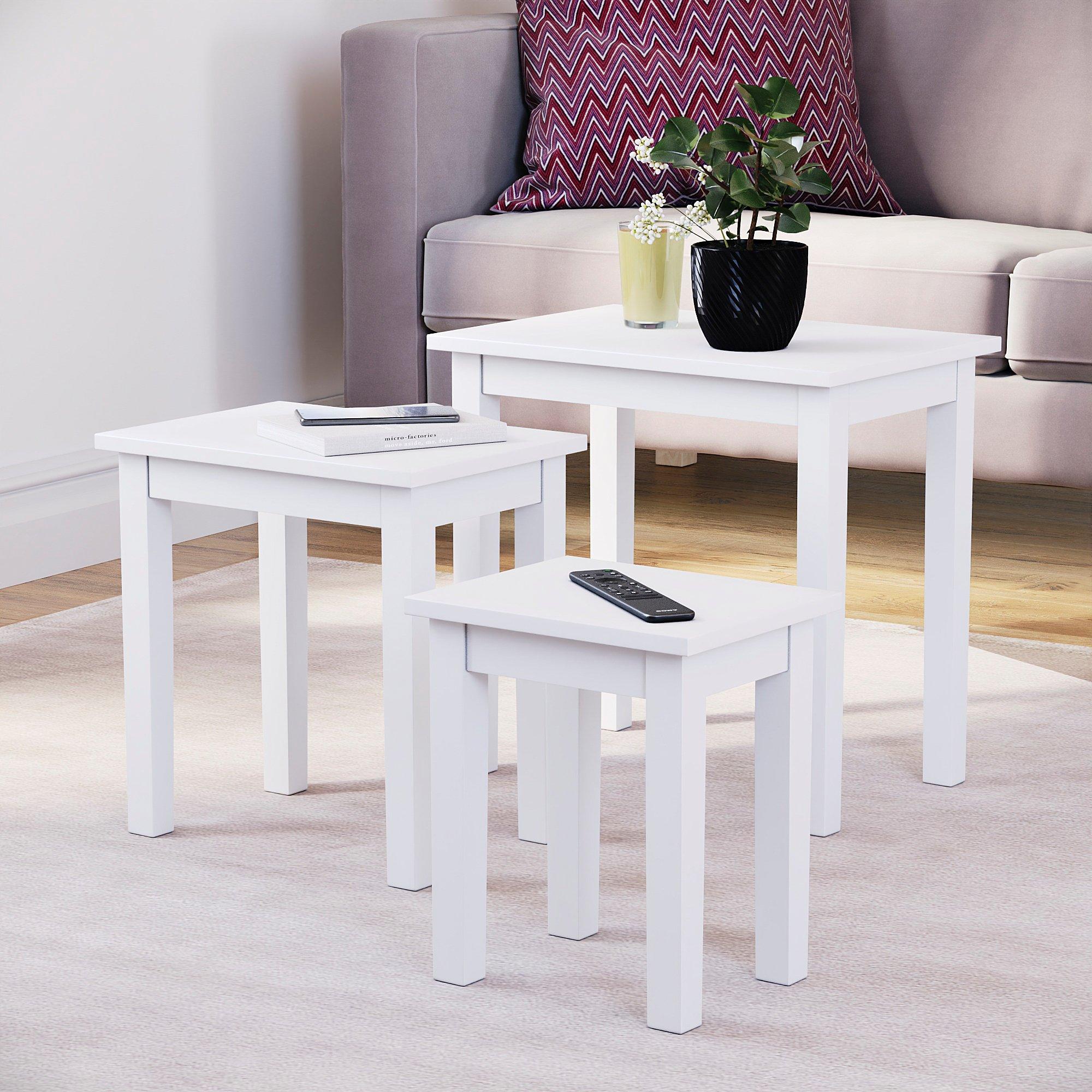 Lassic  Vida Designs Yorkshire Nest Of 3 Tables - White  of 3