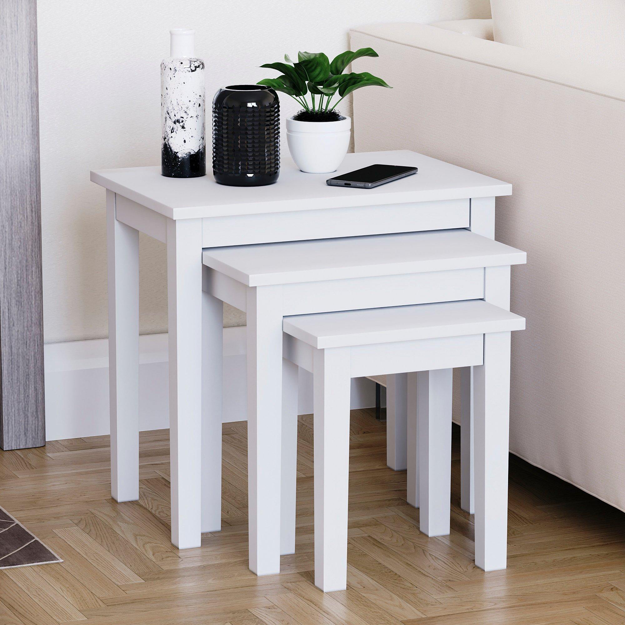 White - Lassic - Vida Designs Yorkshire Nest of 3 Tables - 5