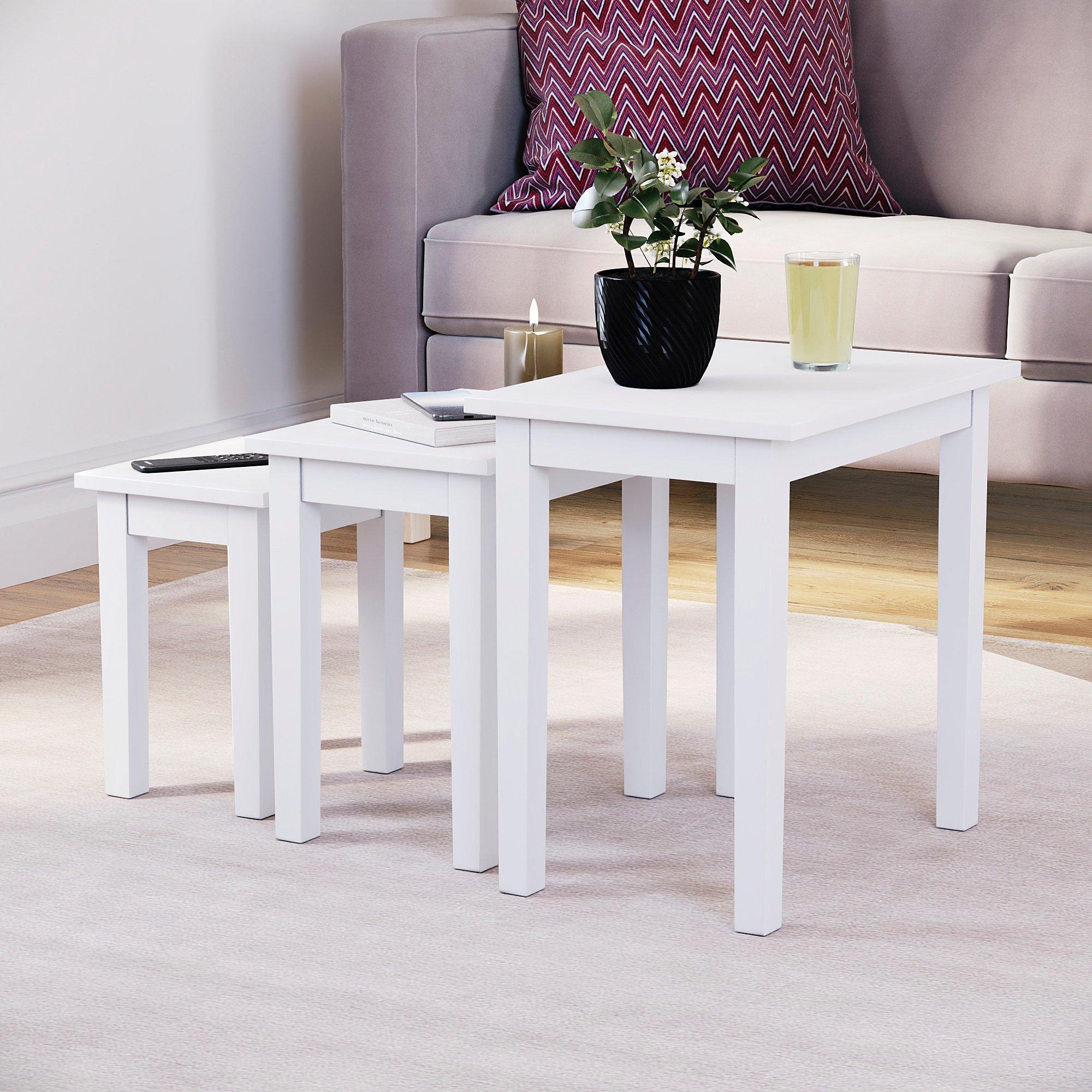 White - Lassic - Vida Designs Yorkshire Nest of 3 Tables - 6
