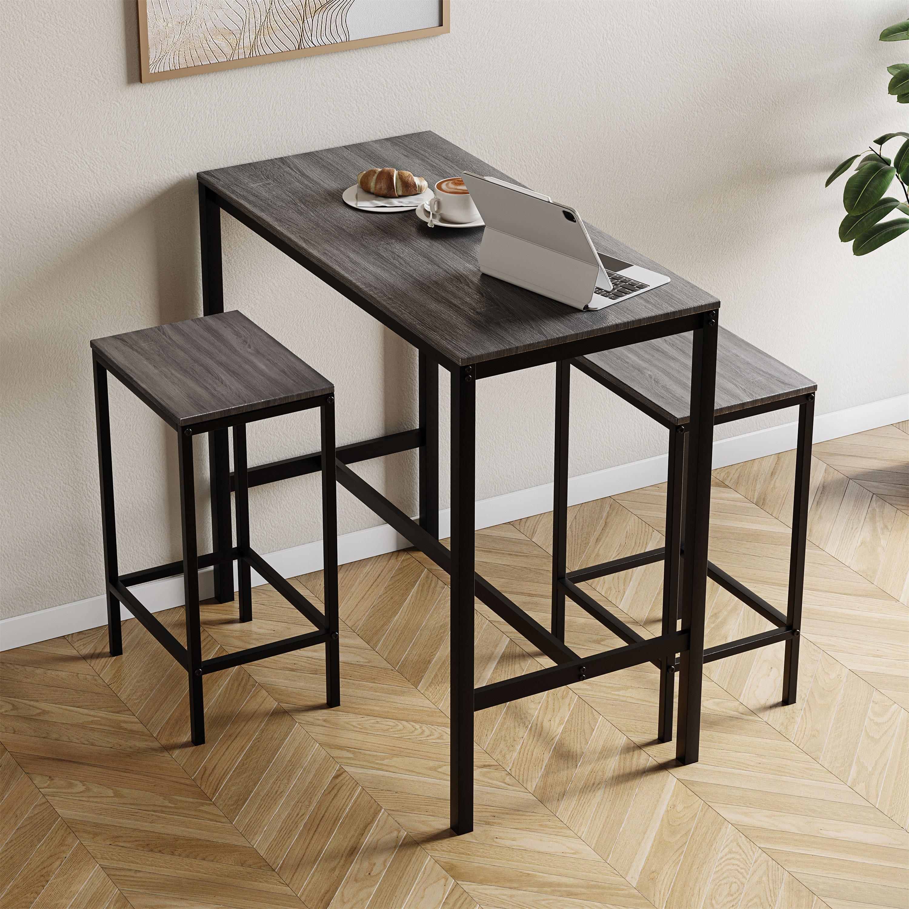 Lassic  Vida Designs Roslyn 2 Seater Bar Table Set - Grey - 2 Seater