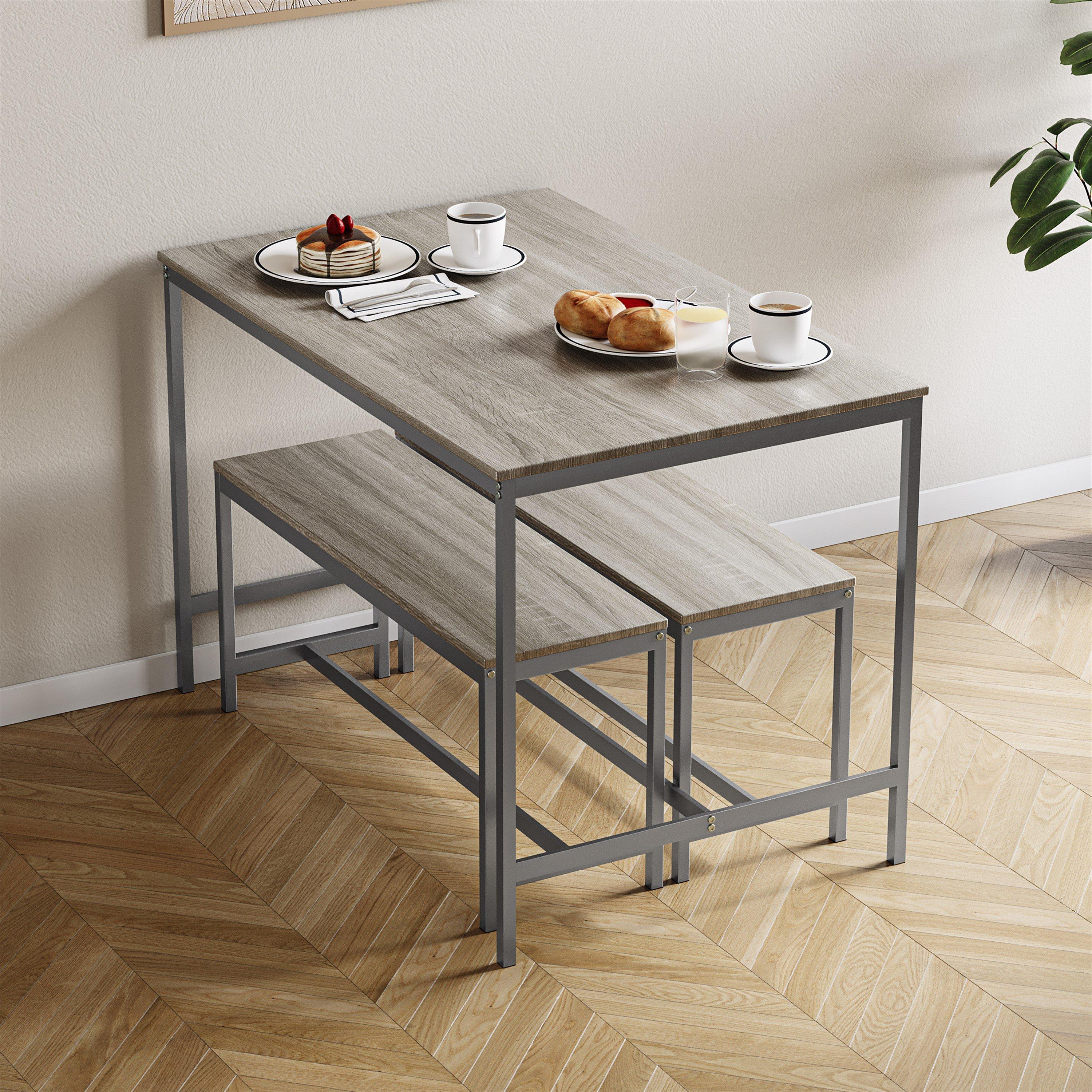 Oak - Lassic - Roslyn 4 Seater Dining Table With Bench Set - 3
