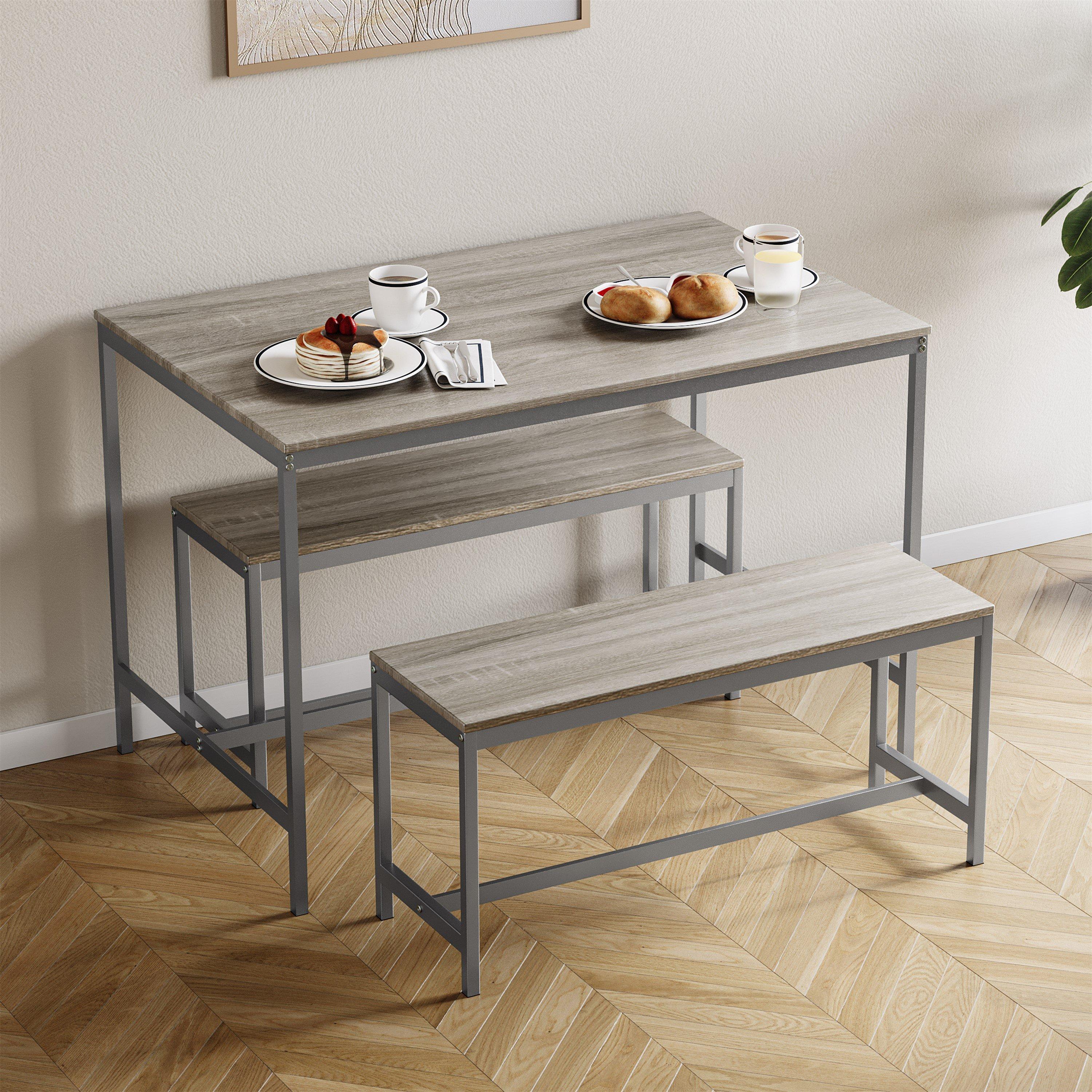 Oak - Lassic - Roslyn 4 Seater Dining Table With Bench Set - 4