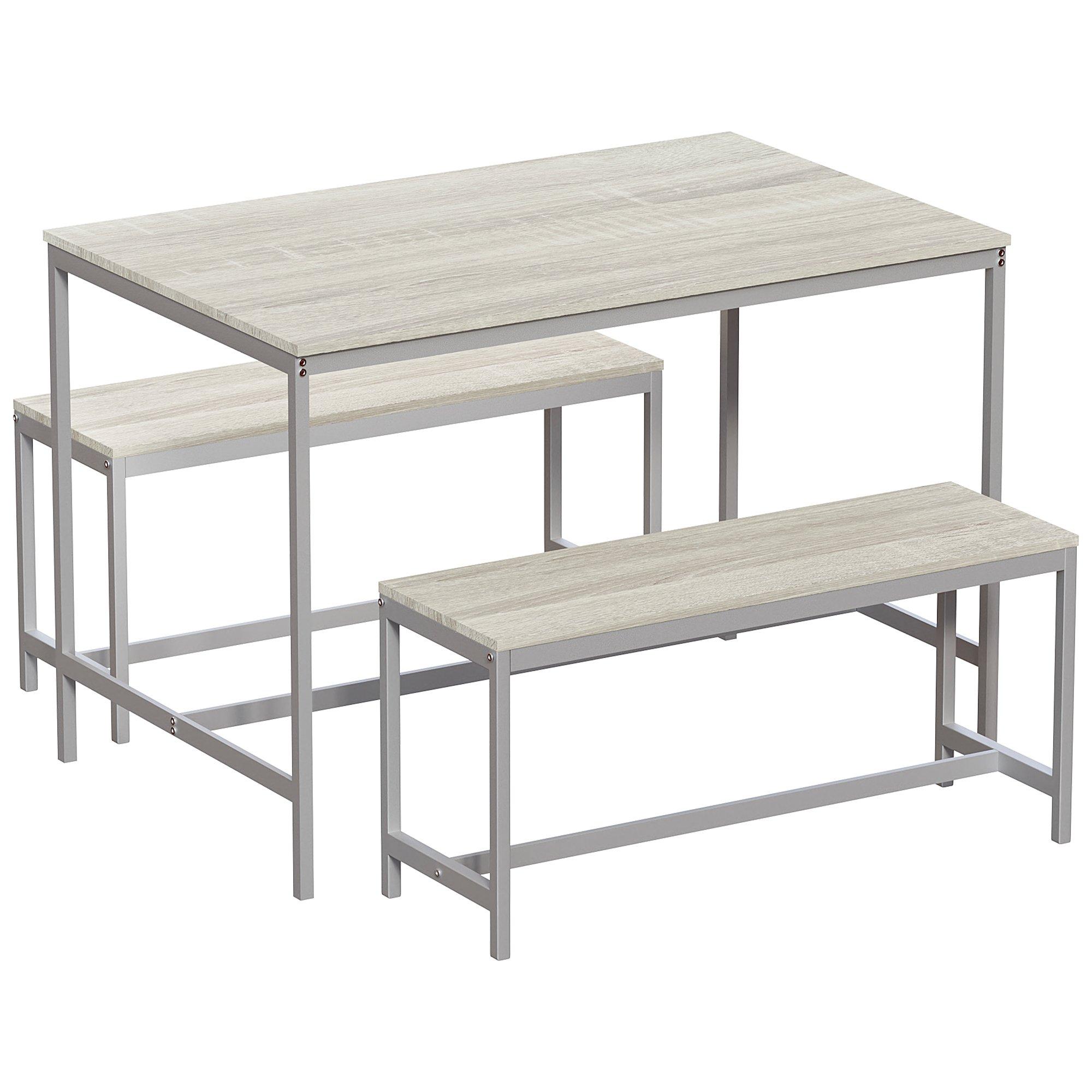 Oak - Lassic - Roslyn 4 Seater Dining Table With Bench Set - 6