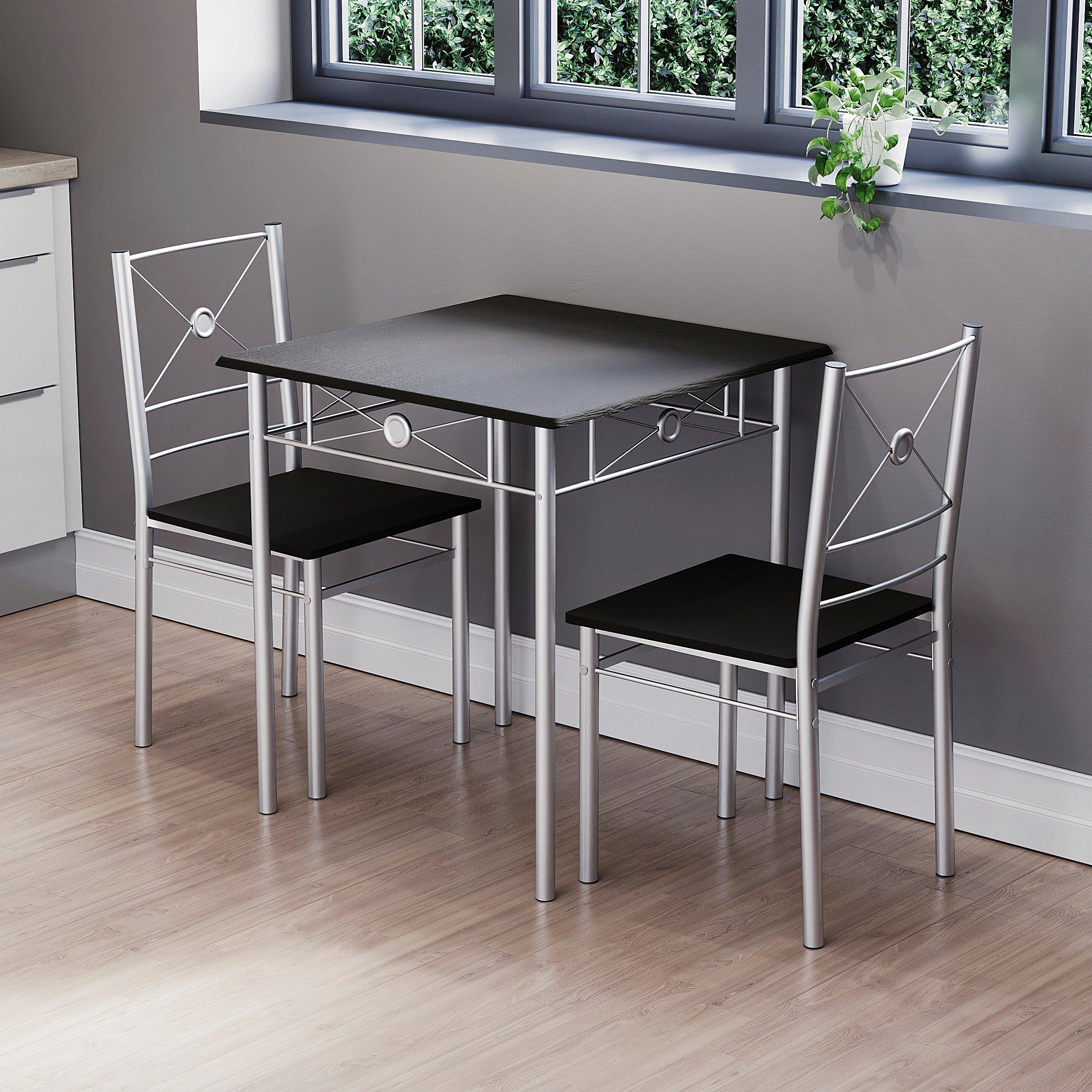 Lassic  Vida Designs Roslyn 2 Seater Dining Set - Black - 2 Seater
