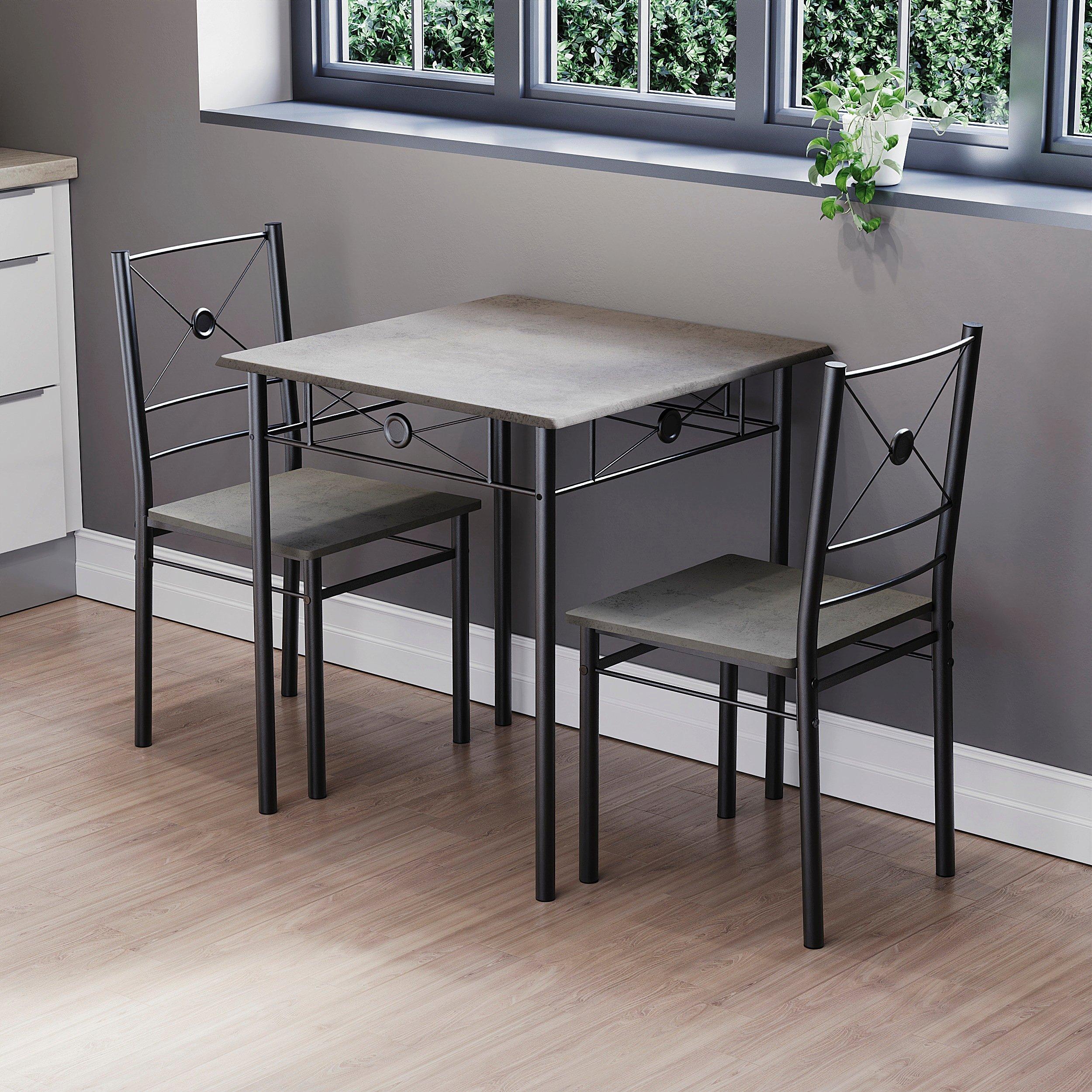 Lassic  Vida Designs Roslyn 2 Seater Dining Set - Concrete Grey - 2 Seater