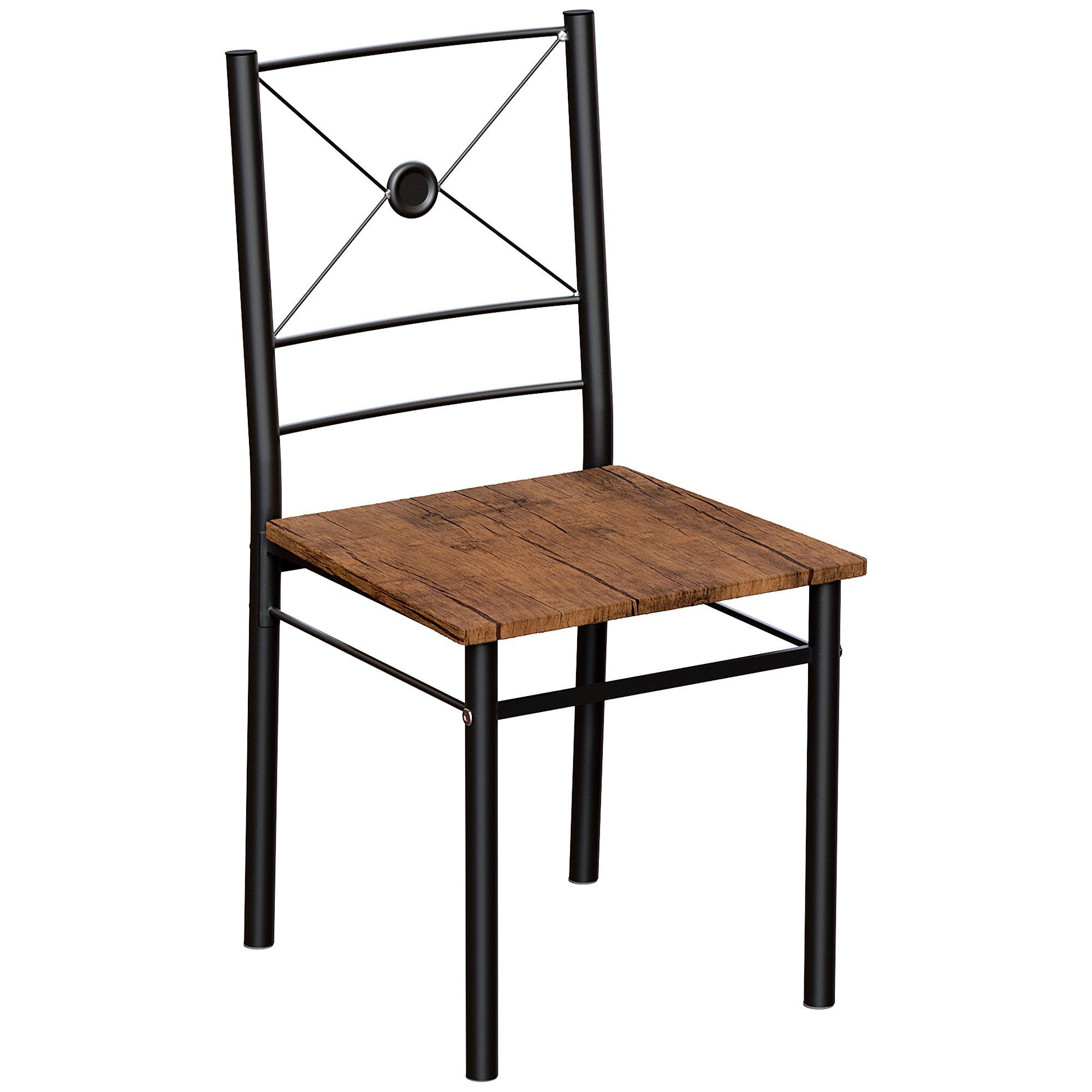 Dark Wood - Lassic - Vida Designs Roslyn 4 Seater Dining Set - 5