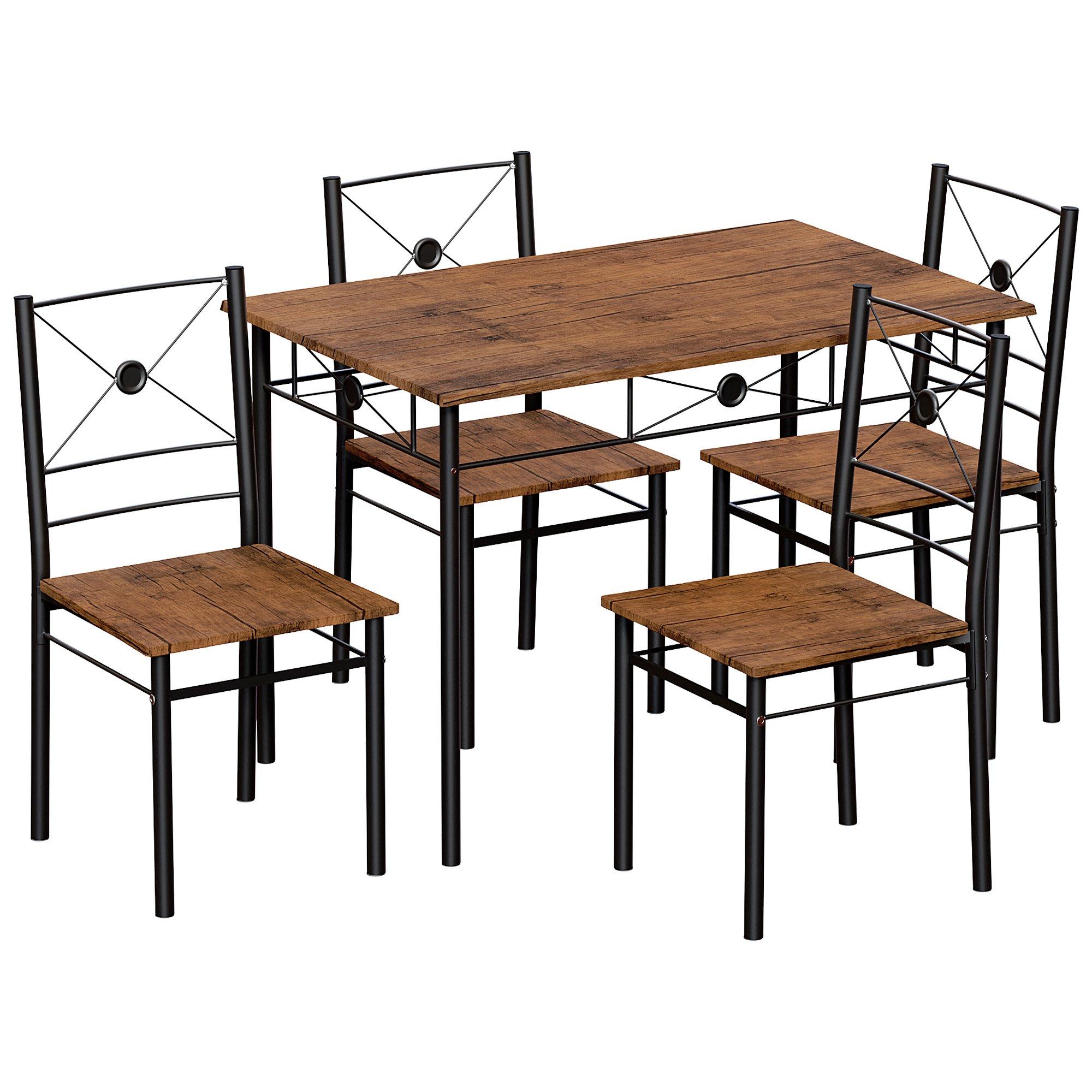 Dark Wood - Lassic - Vida Designs Roslyn 4 Seater Dining Set - 7