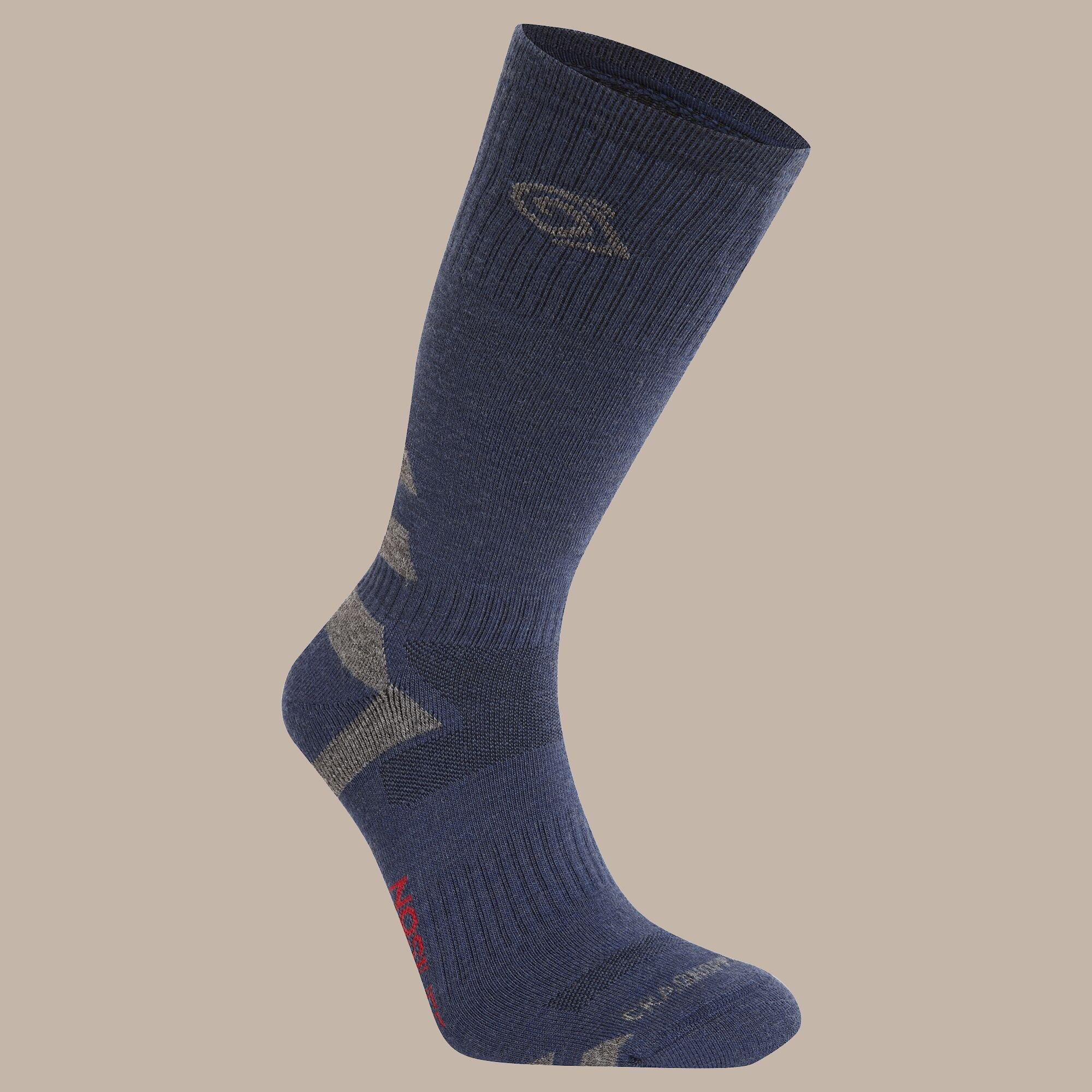 Craghoppers  Nosilife Adventure Wool Lightweight Travel Socks - Blnvy/Coastg - UK3-5