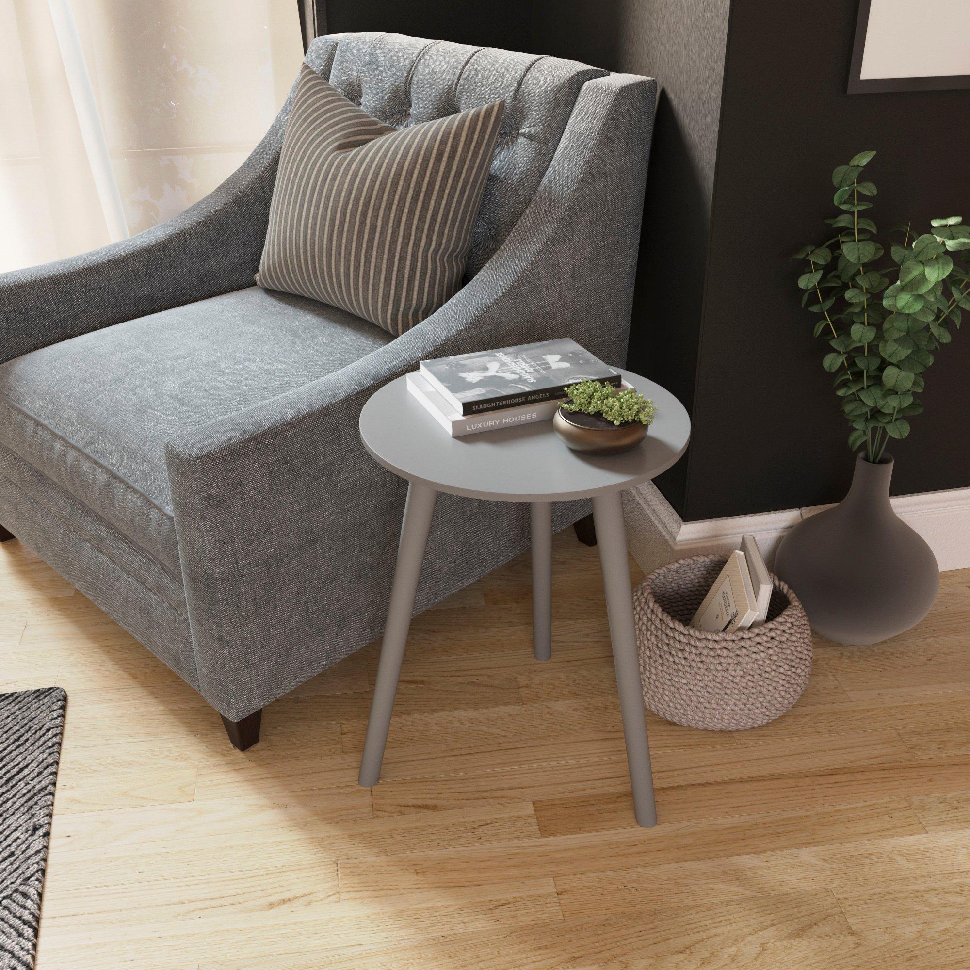 Grey - Lassic - Vida Designs Round Side Table - 3