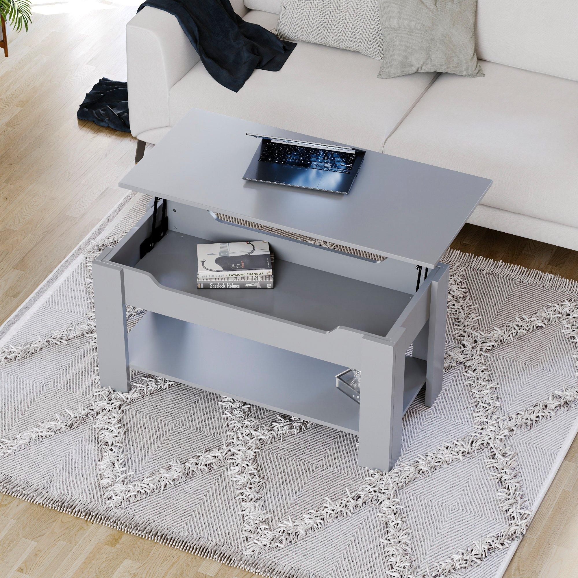 Grey - Lassic - Vida Designs Lift Up Coffee Table - 4