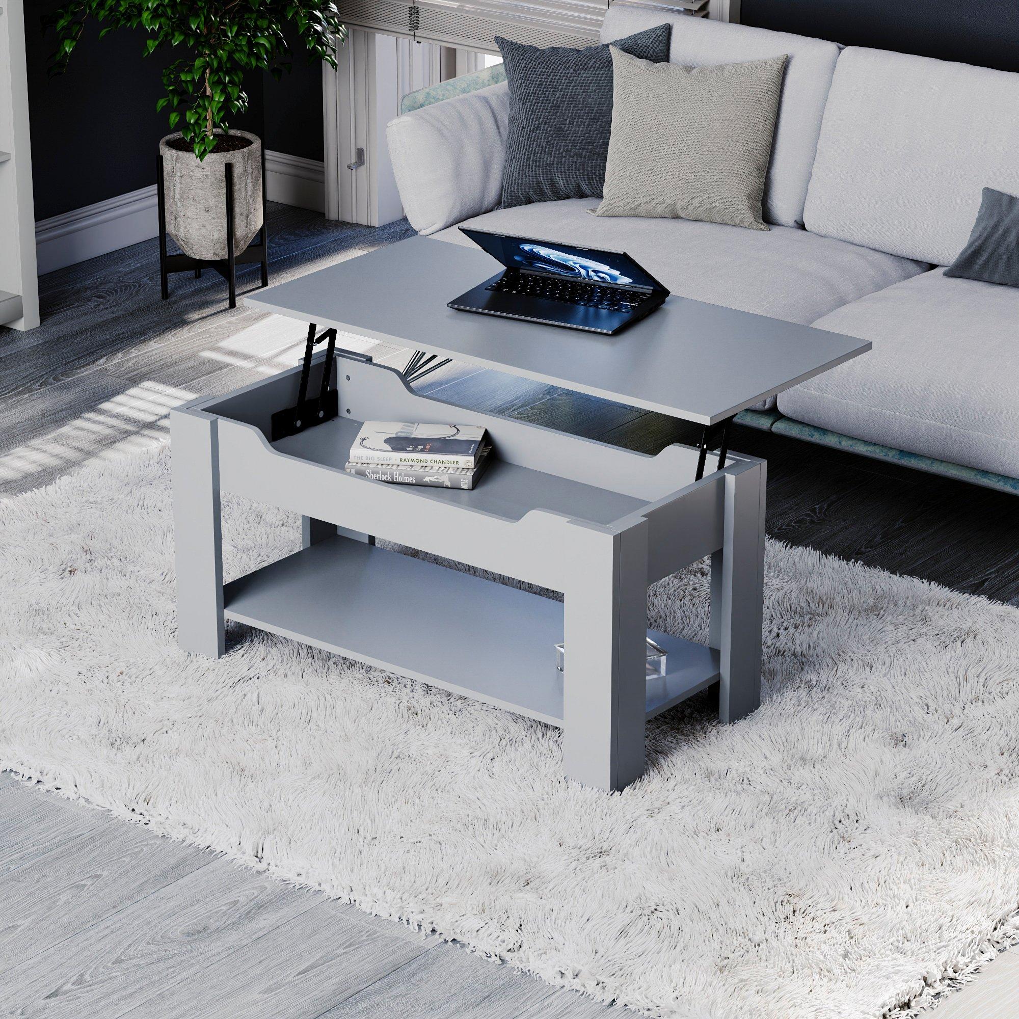 Grey - Lassic - Vida Designs Lift Up Coffee Table - 7