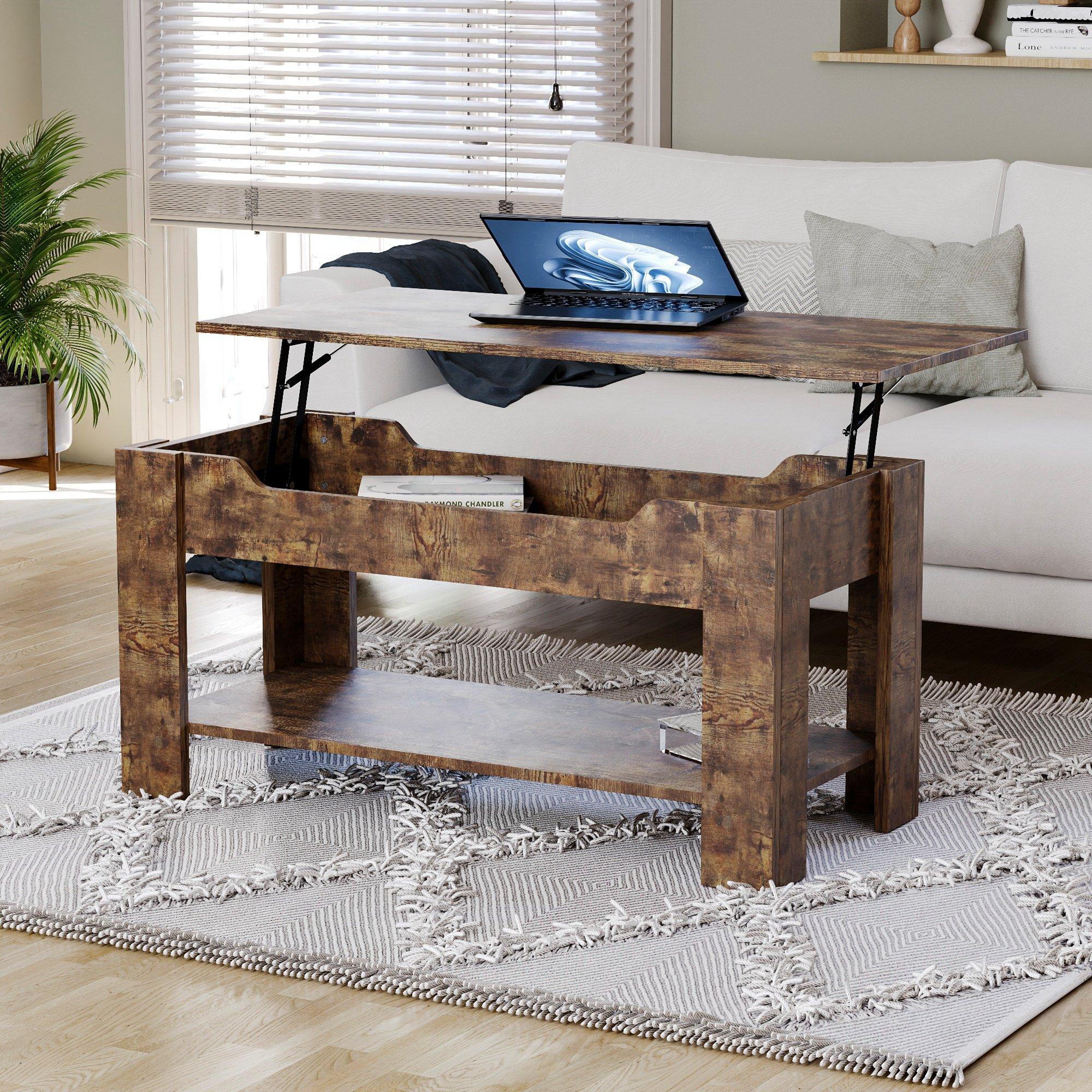 Dark Wood - Lassic - Vida Designs Lift Up Coffee Table - 1