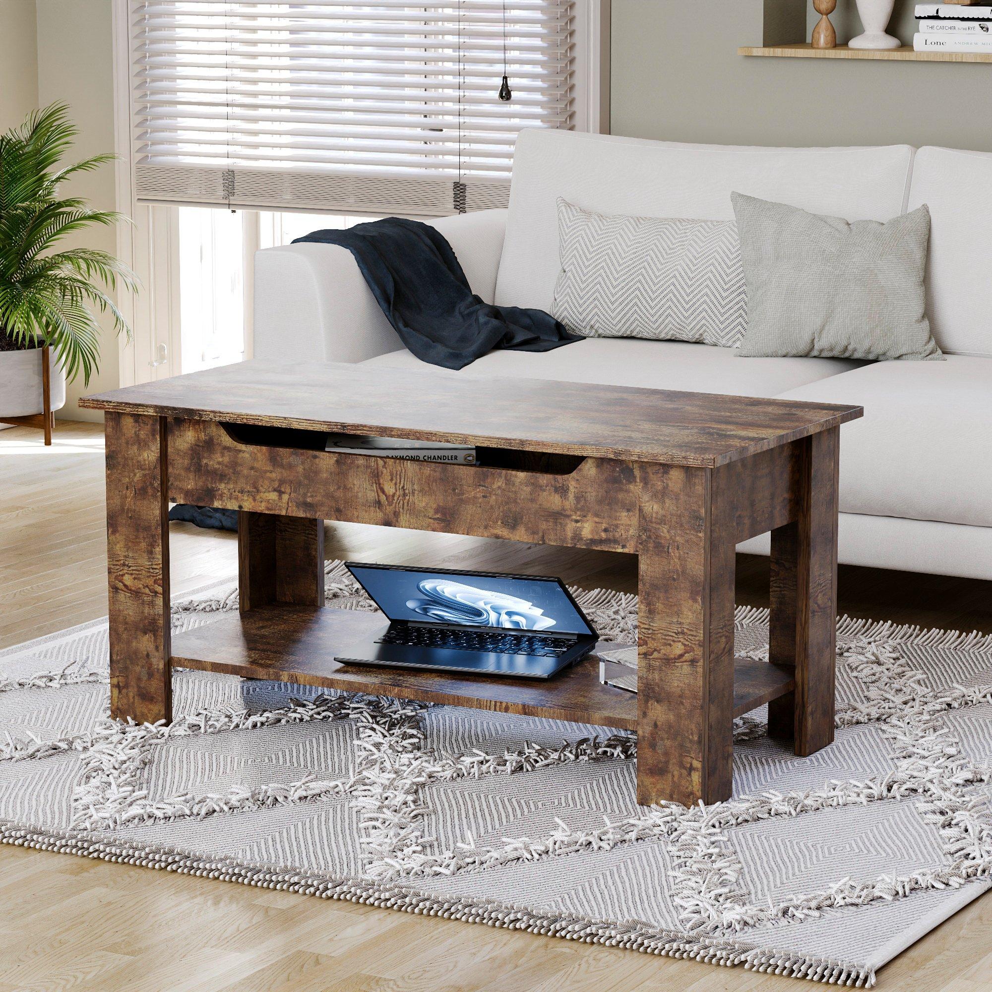 Dark Wood - Lassic - Vida Designs Lift Up Coffee Table - 3