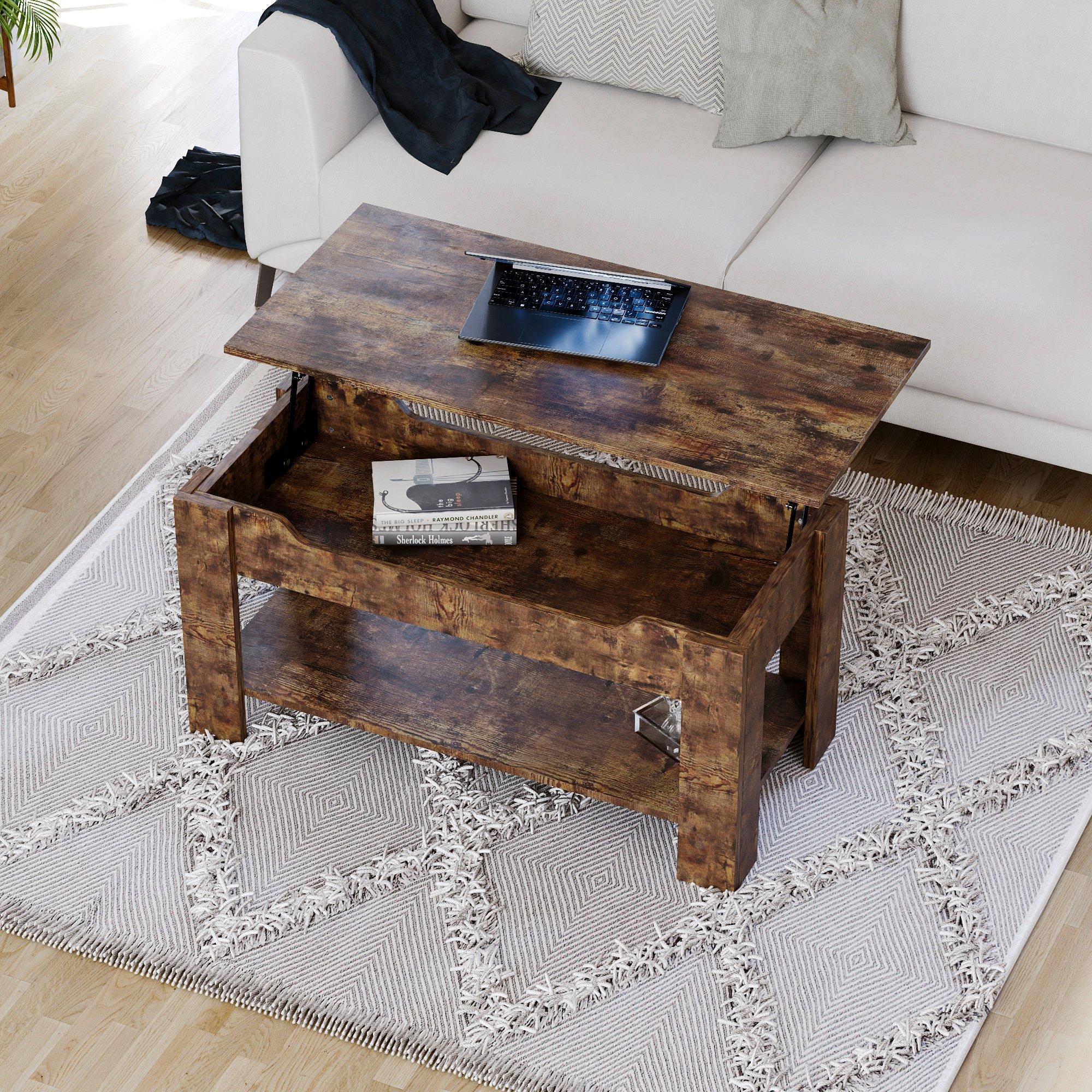 Dark Wood - Lassic - Vida Designs Lift Up Coffee Table - 4