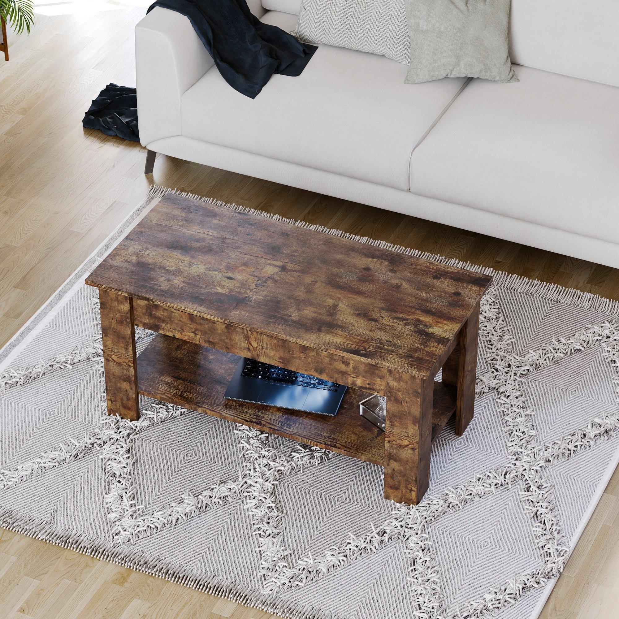 Dark Wood - Lassic - Vida Designs Lift Up Coffee Table - 5