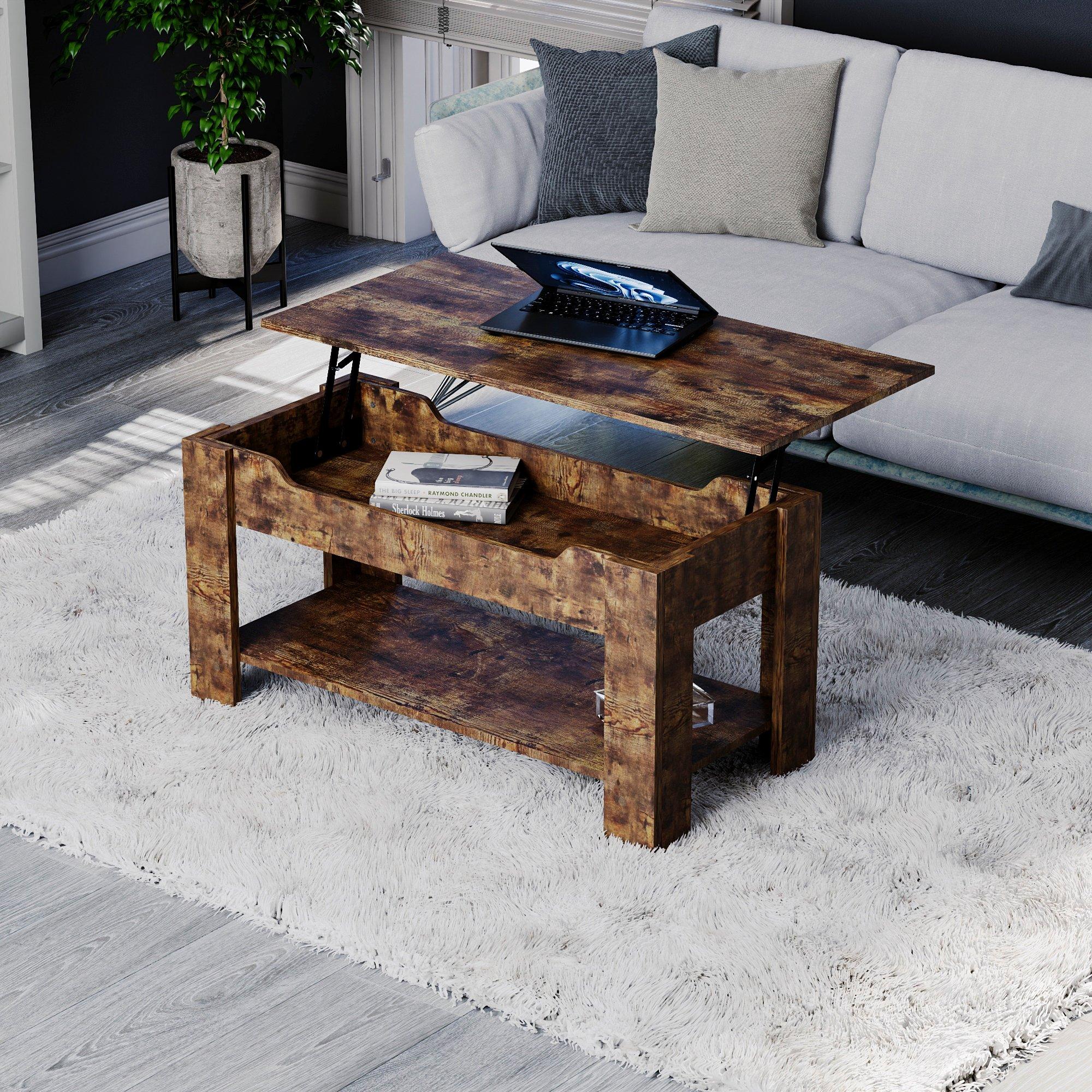 Dark Wood - Lassic - Vida Designs Lift Up Coffee Table - 7