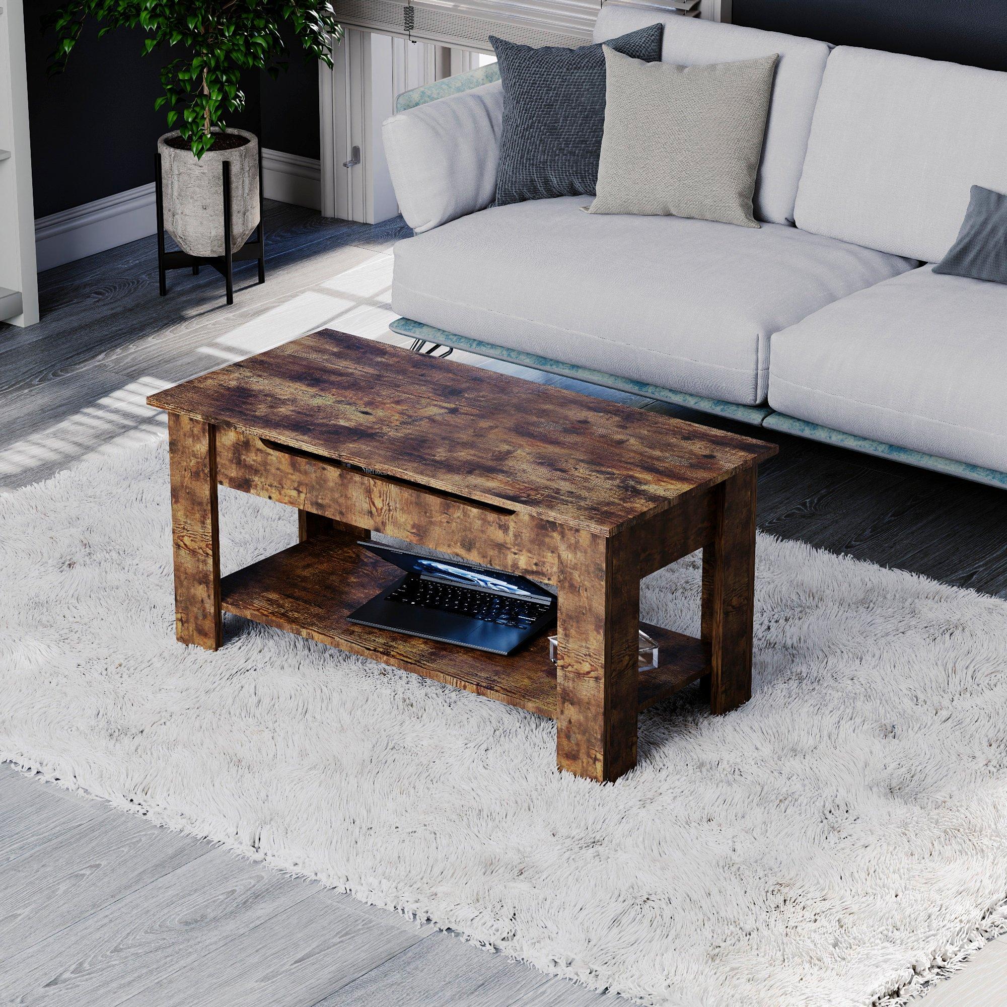 Dark Wood - Lassic - Vida Designs Lift Up Coffee Table - 8