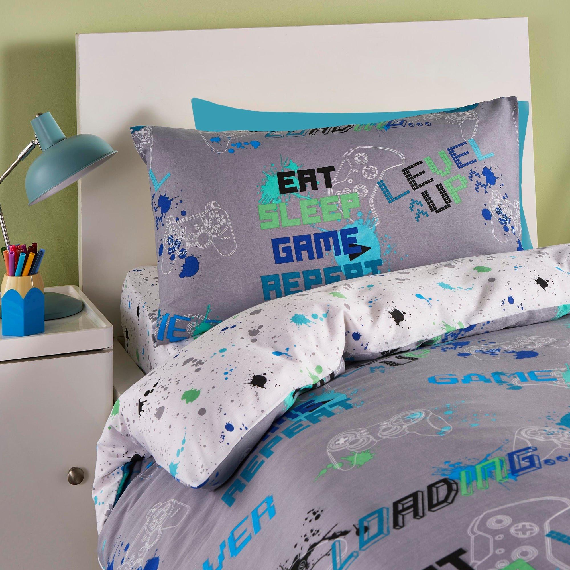 Grey - Bedlam - Game Glow Glow in the dark Duvet Cover Set - 3