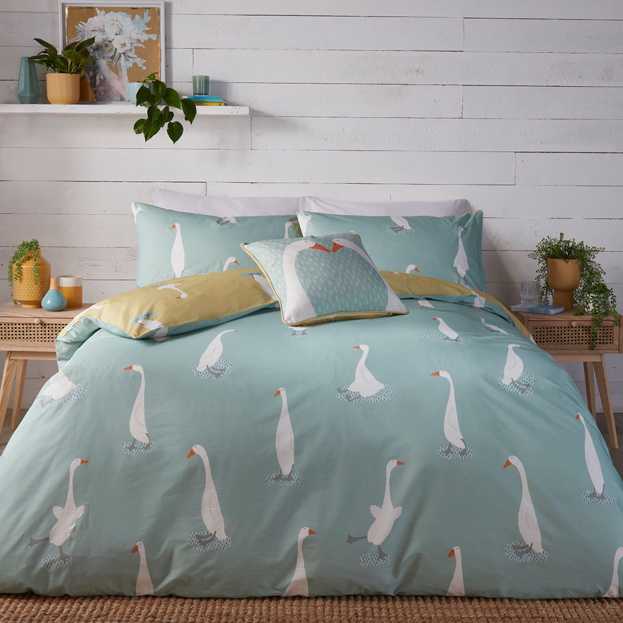 Yellow - Fusion - Puddles The Duck Reversible Duvet Cover Set - 6