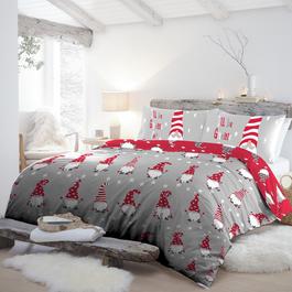 Fusion Gnome For Christmas Duvet Cover Set in Silver