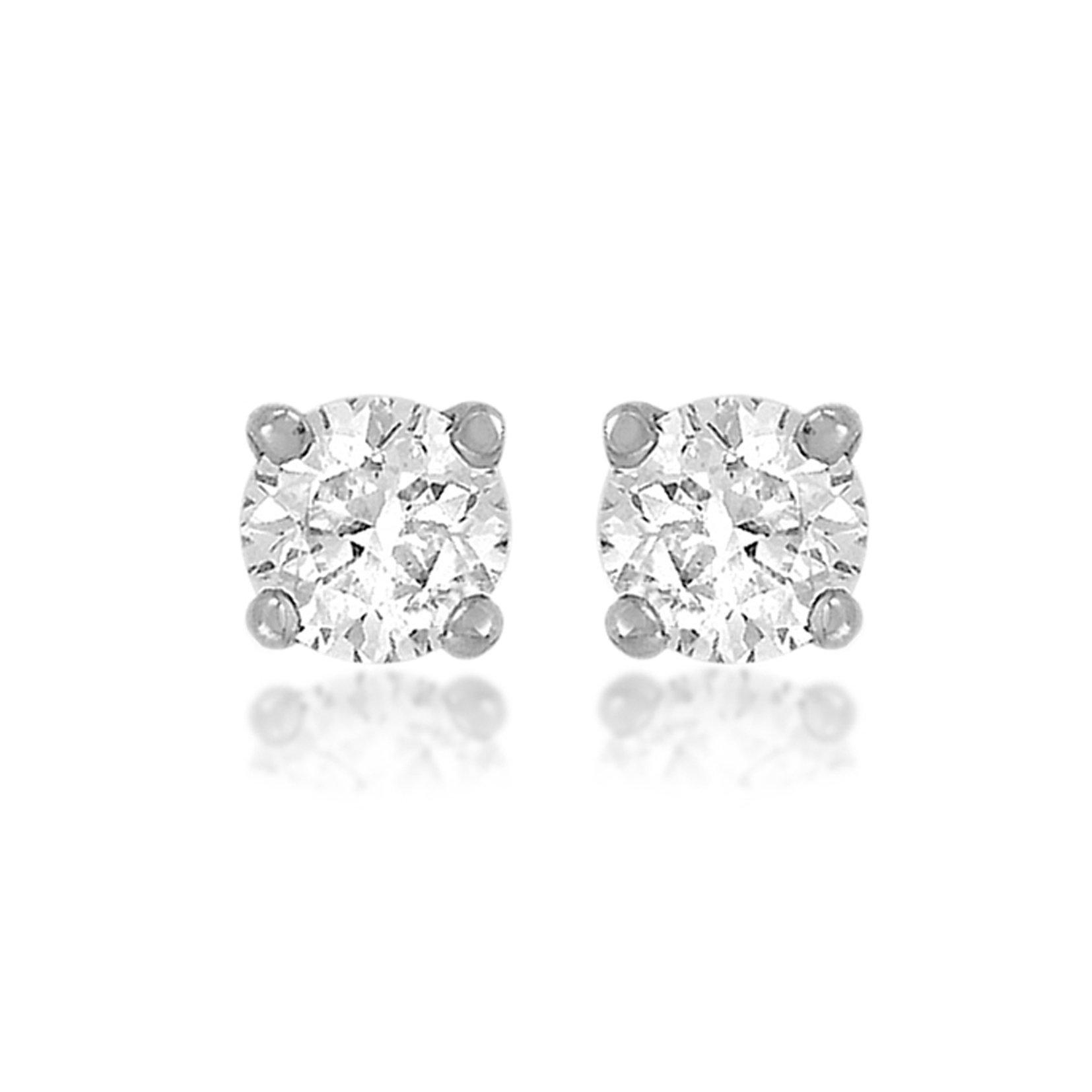 Silver - Be You - Silver Round CZ Studs - 1