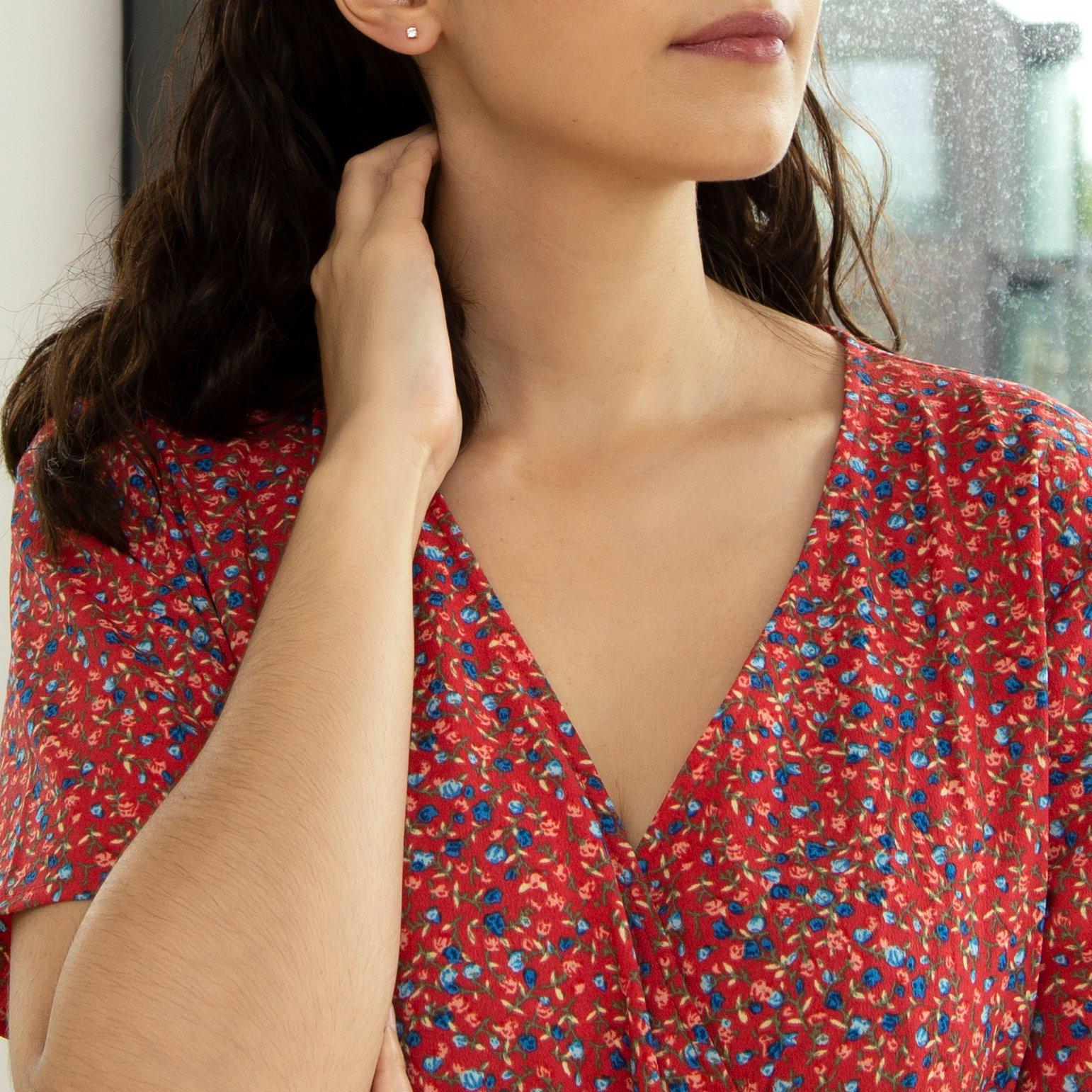 Silver - Be You - Silver Round CZ Studs - 2