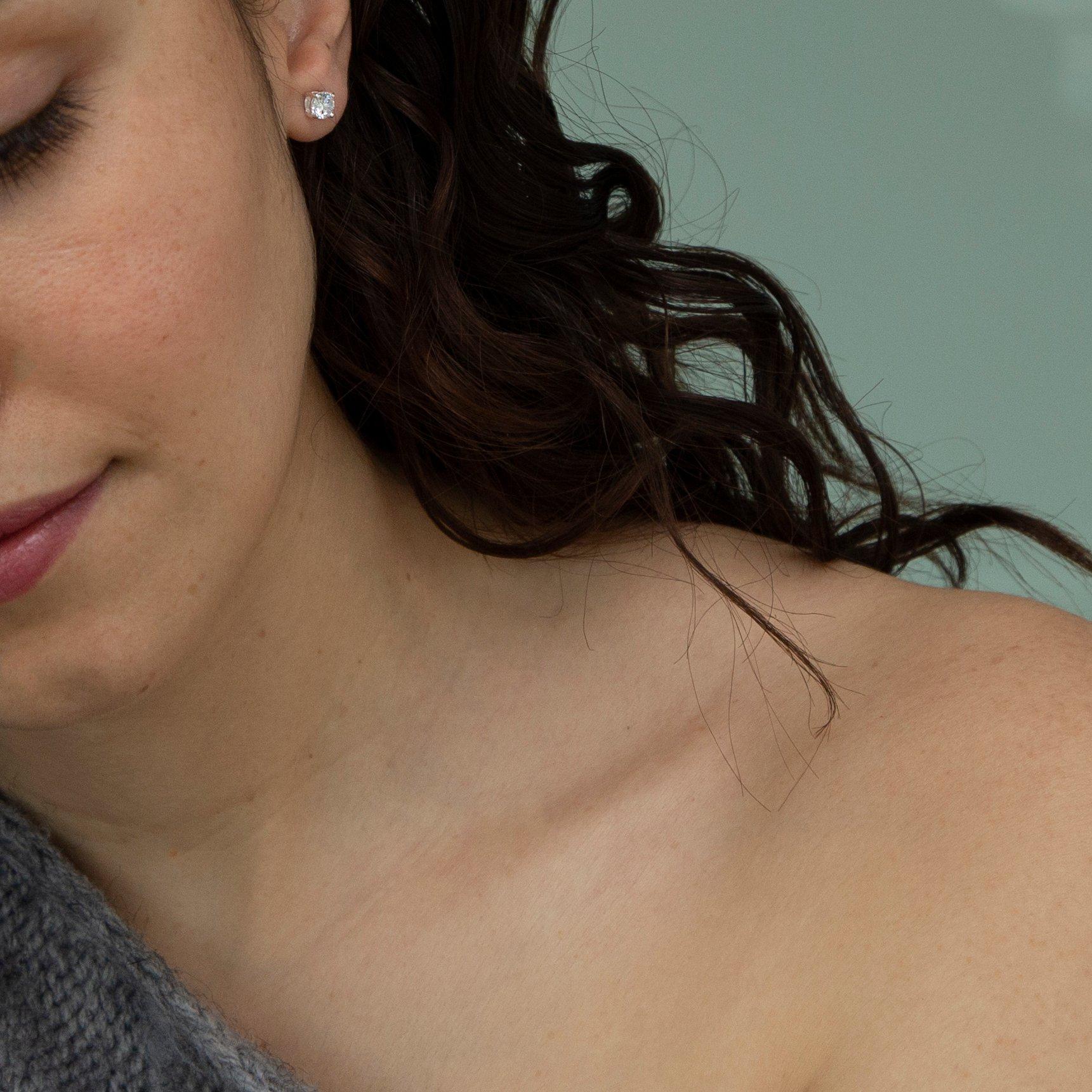 Silver - Be You - Silver Round CZ Studs - 3