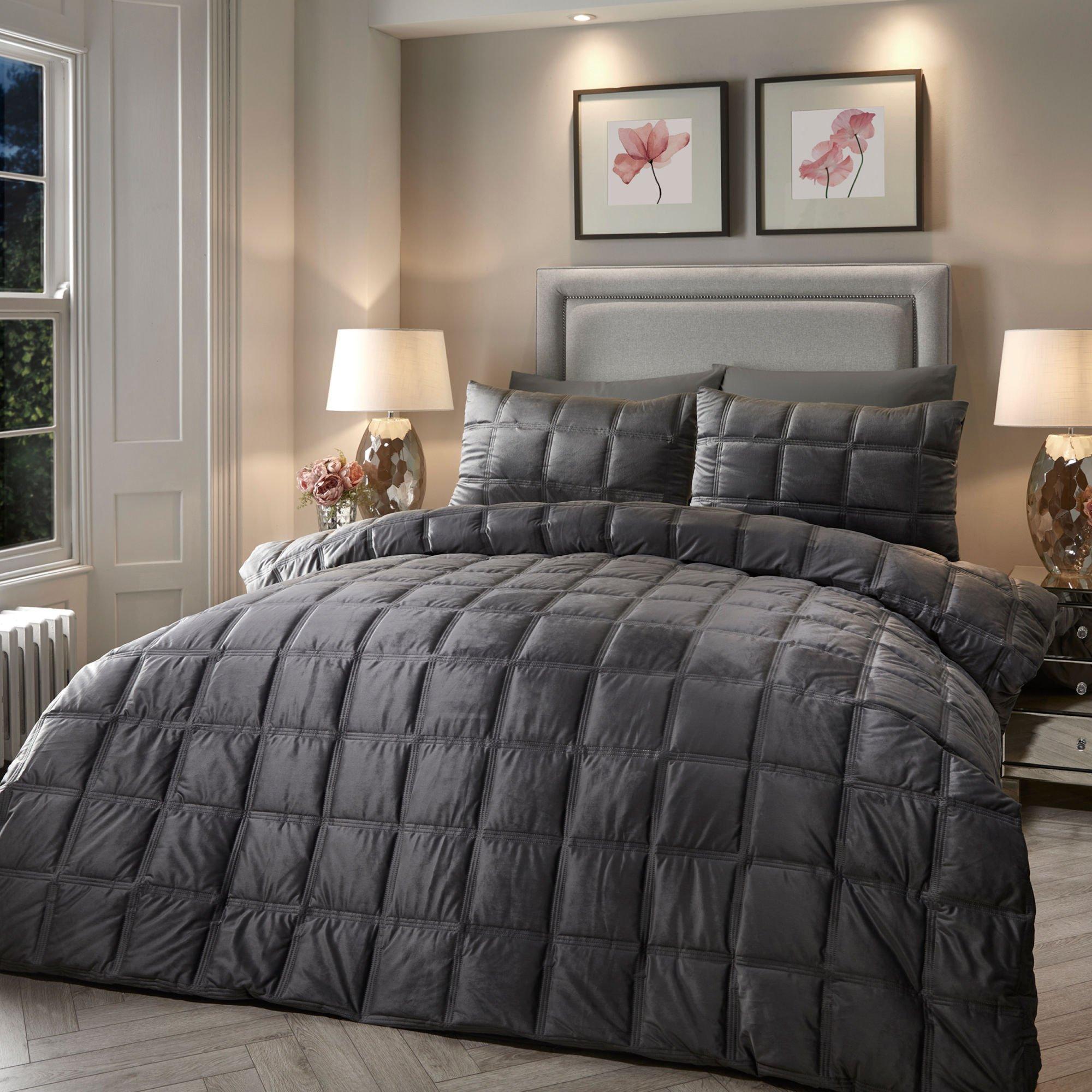 Slate - Soiree - Brighton Square Duvet Cover Set in Navy - 1