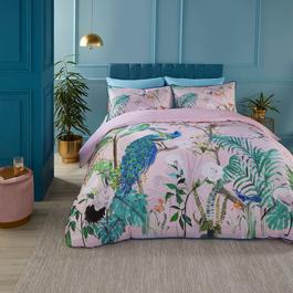 Serene Home Peacock Jungle 100% Cotton Duvet Cover Set