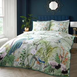 Serene Home Peacock Jungle 100% Cotton Duvet Cover Set