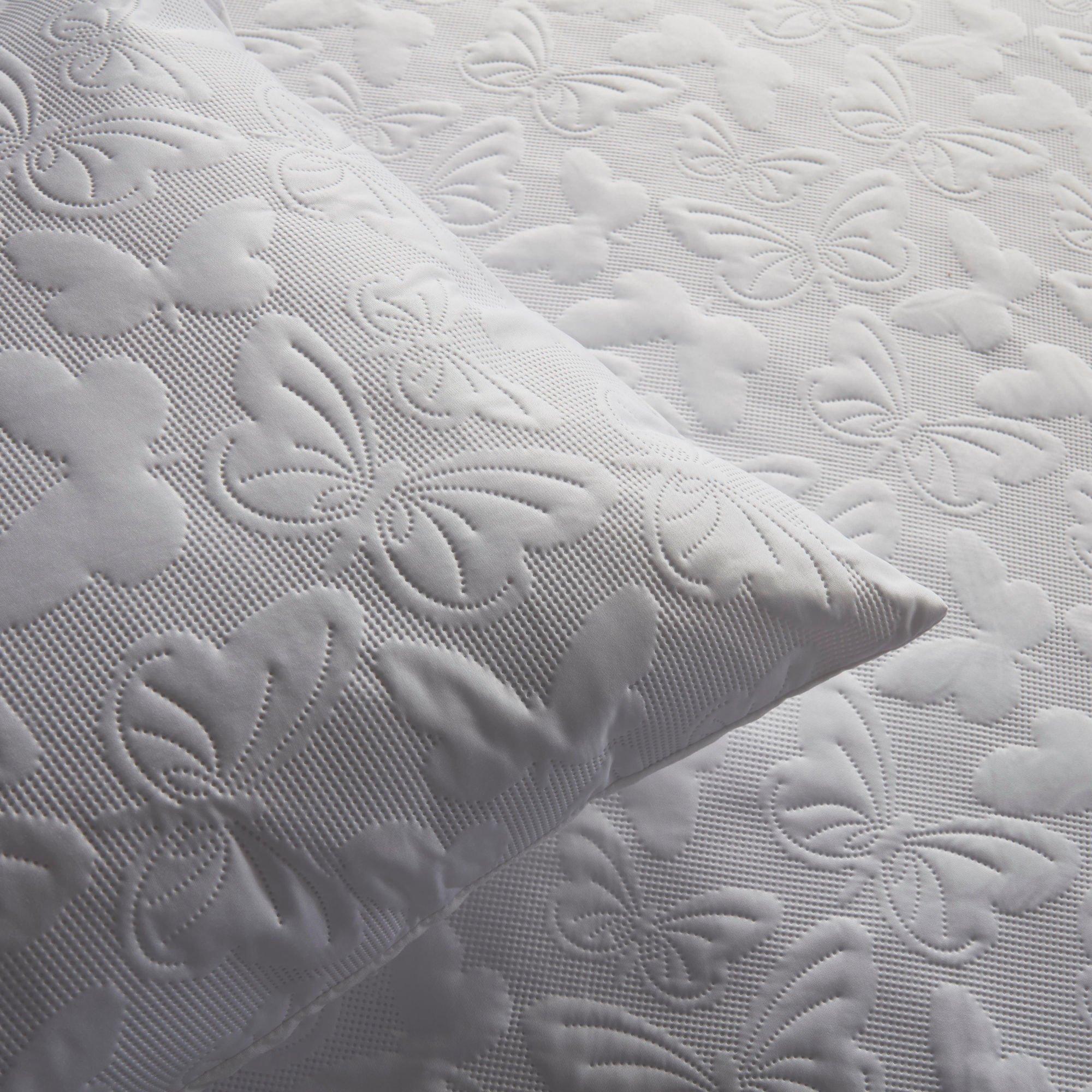 White - Serene Home - Butterfly Garden Duvet Cover Set - 3