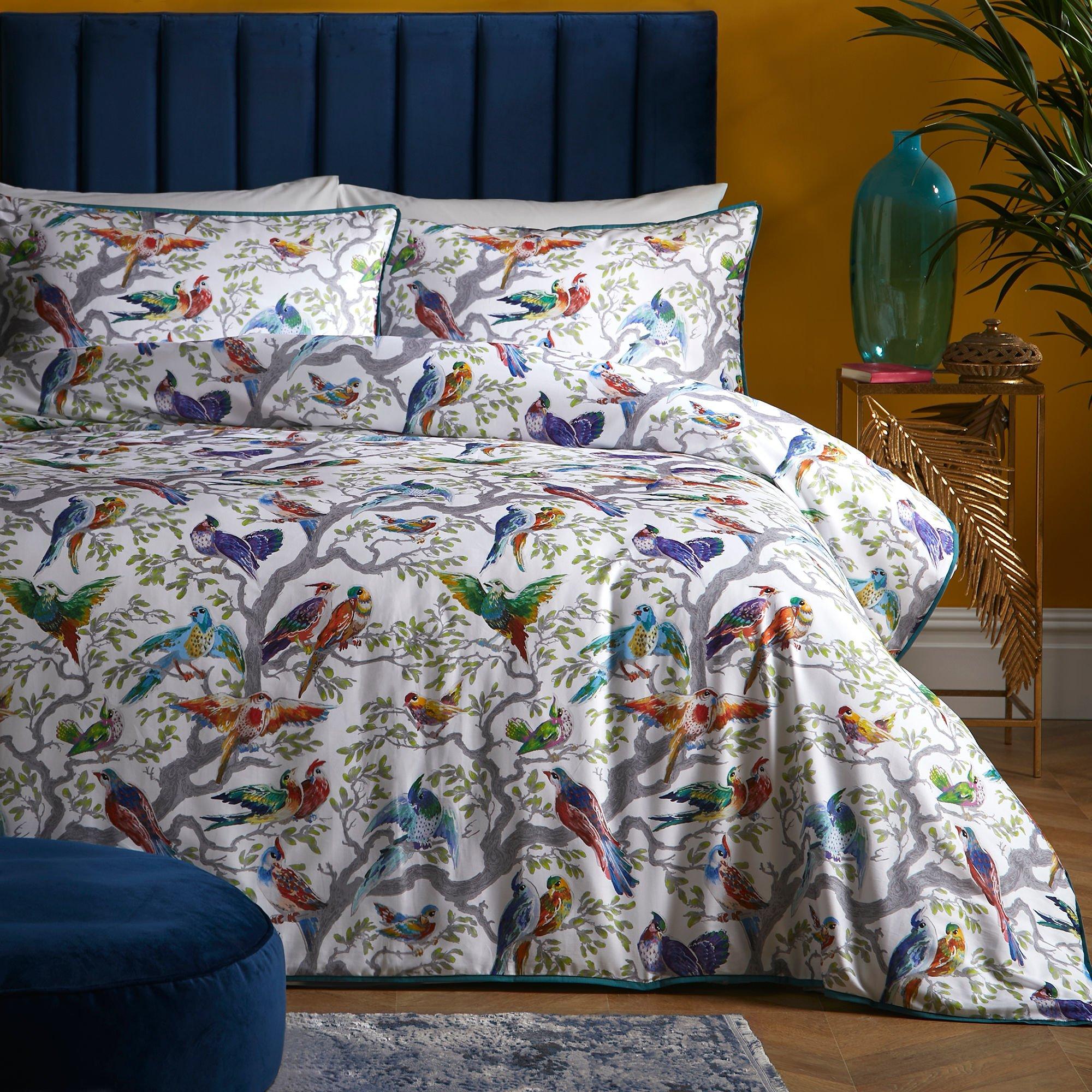 Multi - Laurence Llewelyn-Bowen - Birdity Absurdity Sateen Duvet Cover Set - 1
