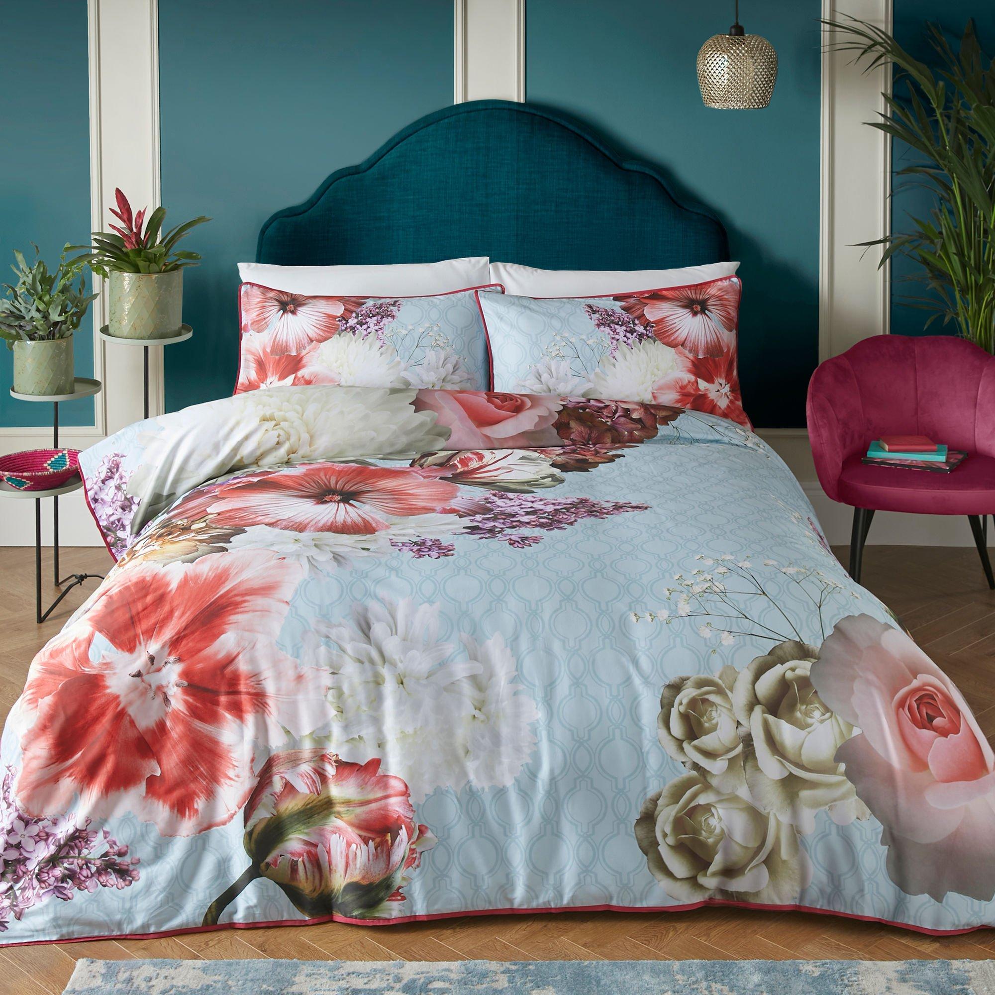 Blue - Laurence Llewelyn-Bowen - Mayfair Lady Cotton Duvet Cover Set - 1