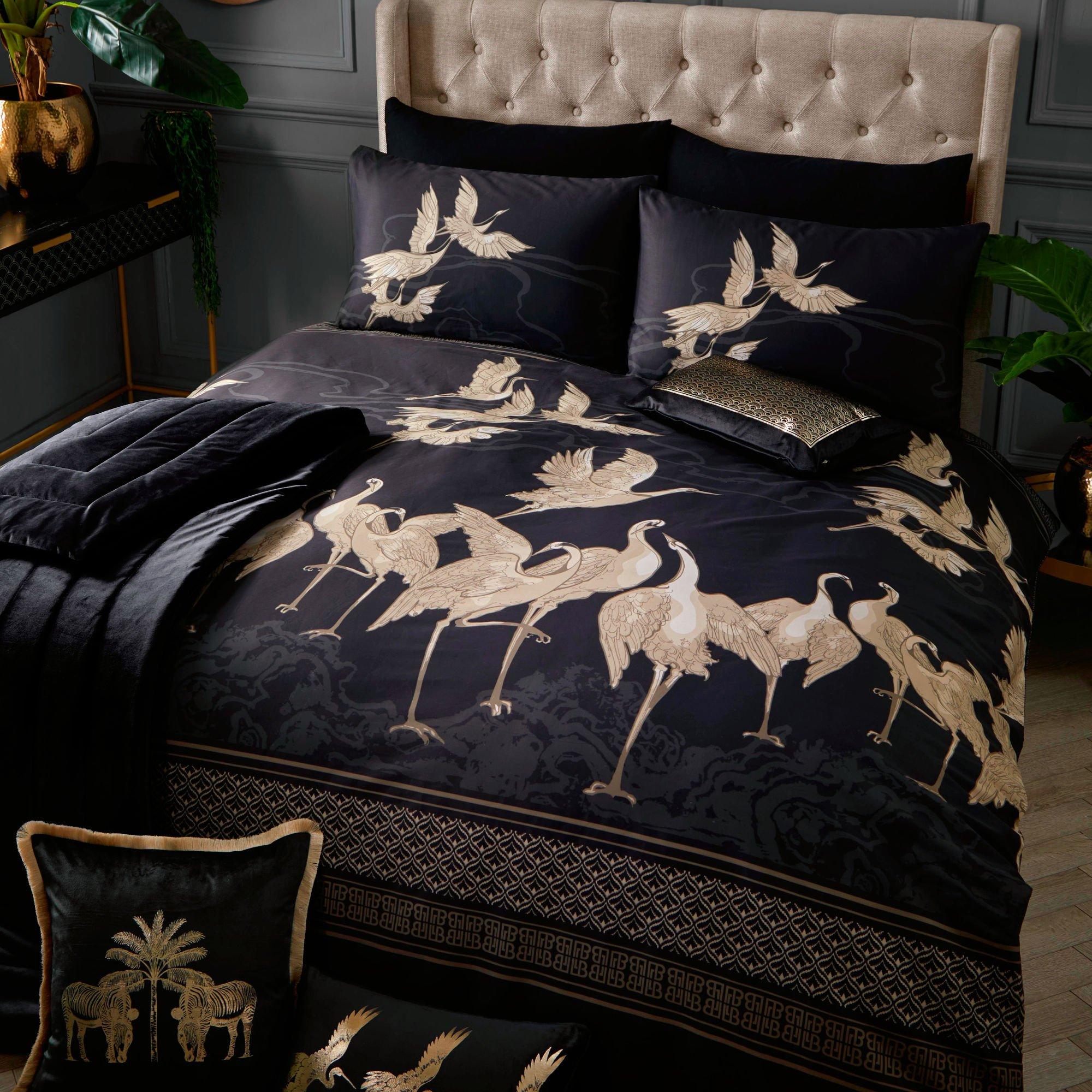 Black And Gold - Laurence Llewelyn-Bowen - Kireina Pure Cotton Duvet Cover Set Black and Gold - 1