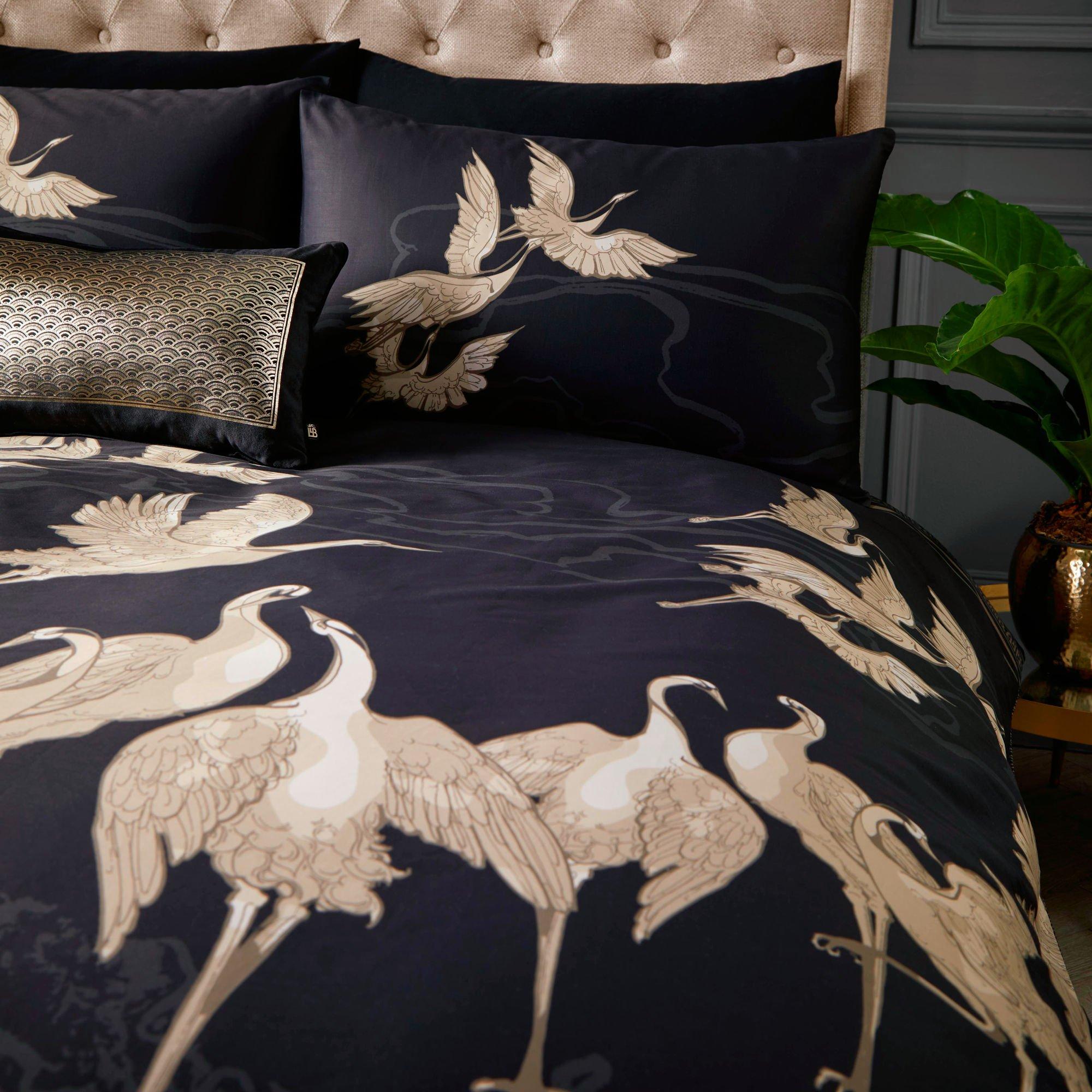 Black And Gold - Laurence Llewelyn-Bowen - Kireina Pure Cotton Duvet Cover Set Black and Gold - 2