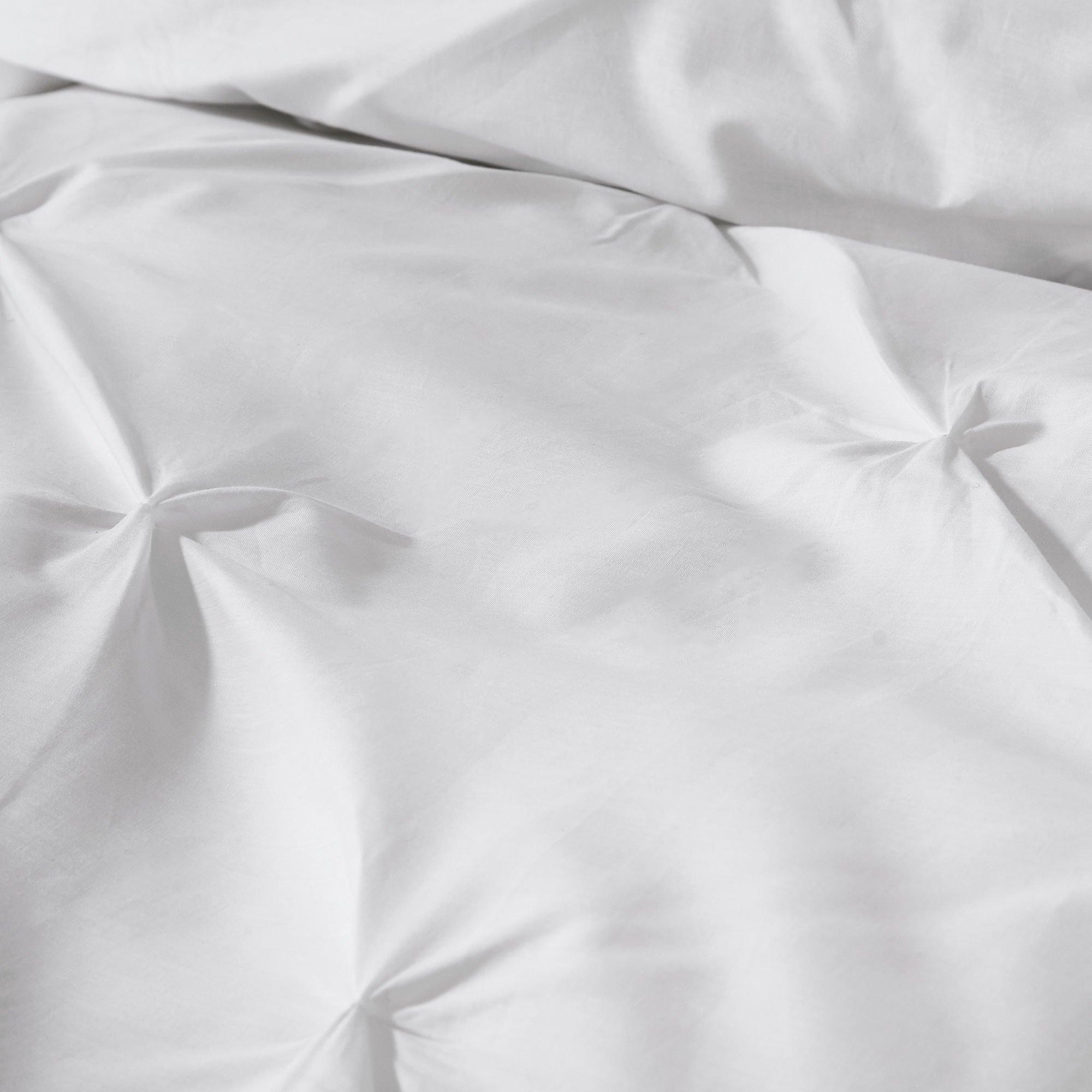 White - Serene Home - Lara Pleated Ruched Duvet Cover Set in White - 3