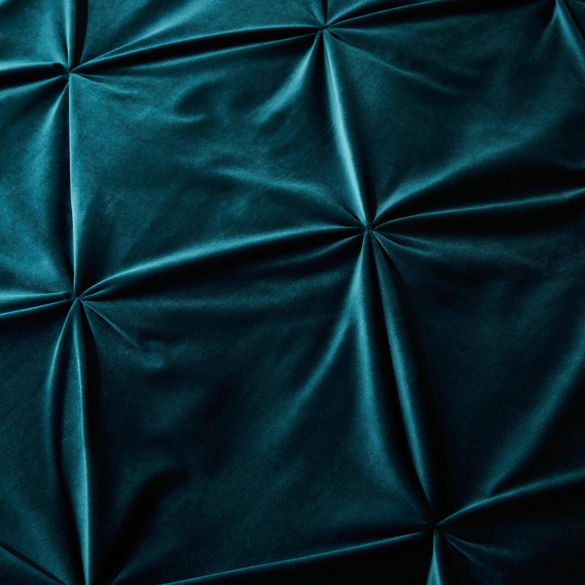 Teal - Serene Home - Mira Velvet Duvet Cover Set - 4