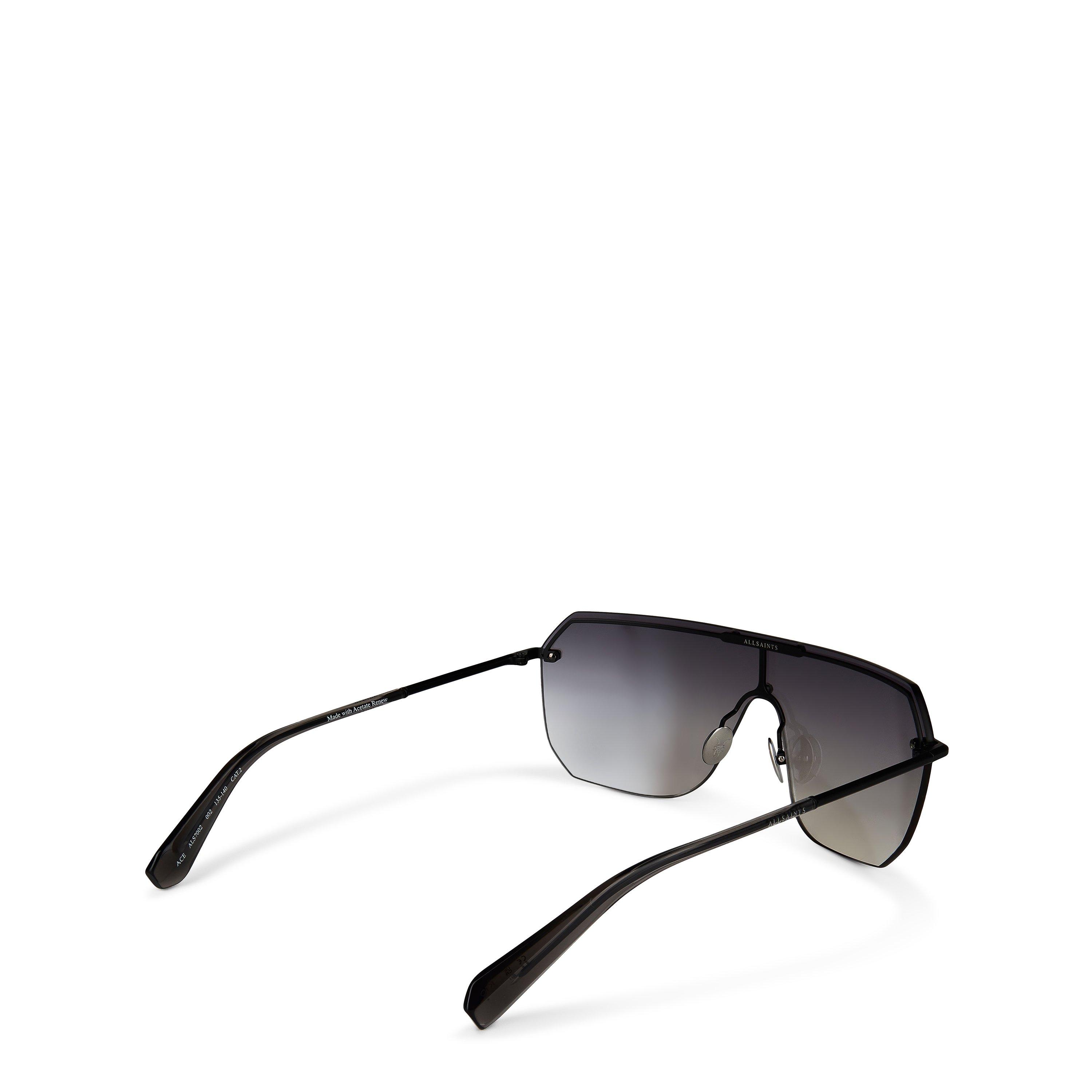 Matte Black - AllSaints - Ace Aviator Sunglasses - 2