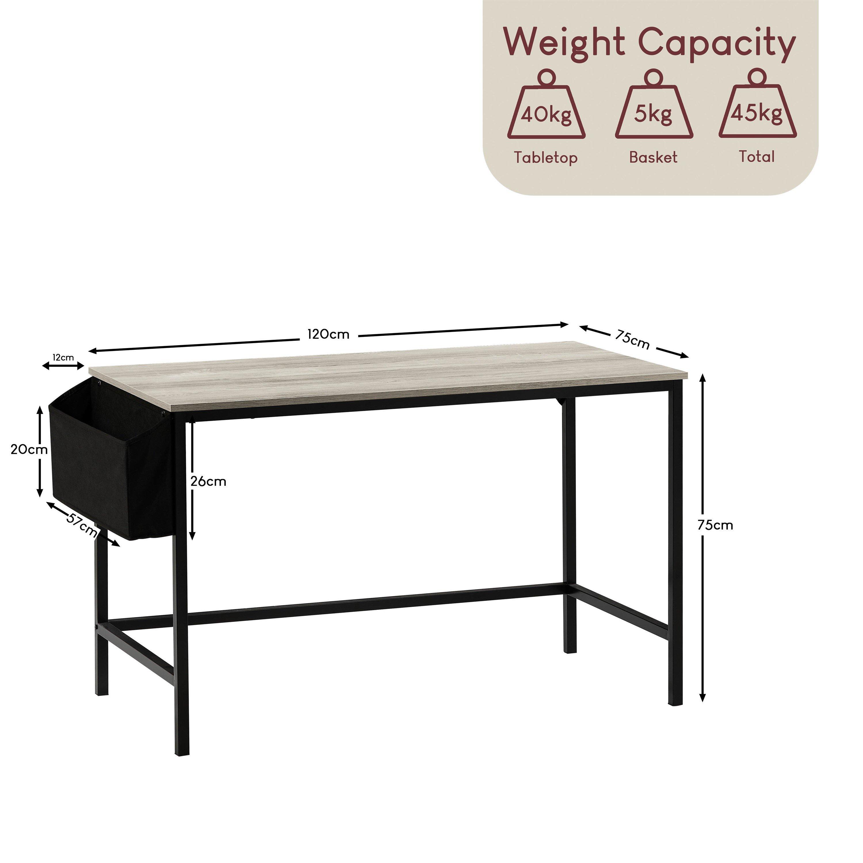 Grey - Lassic - Vida Designs Brooklyn Large Computer Desk - 2