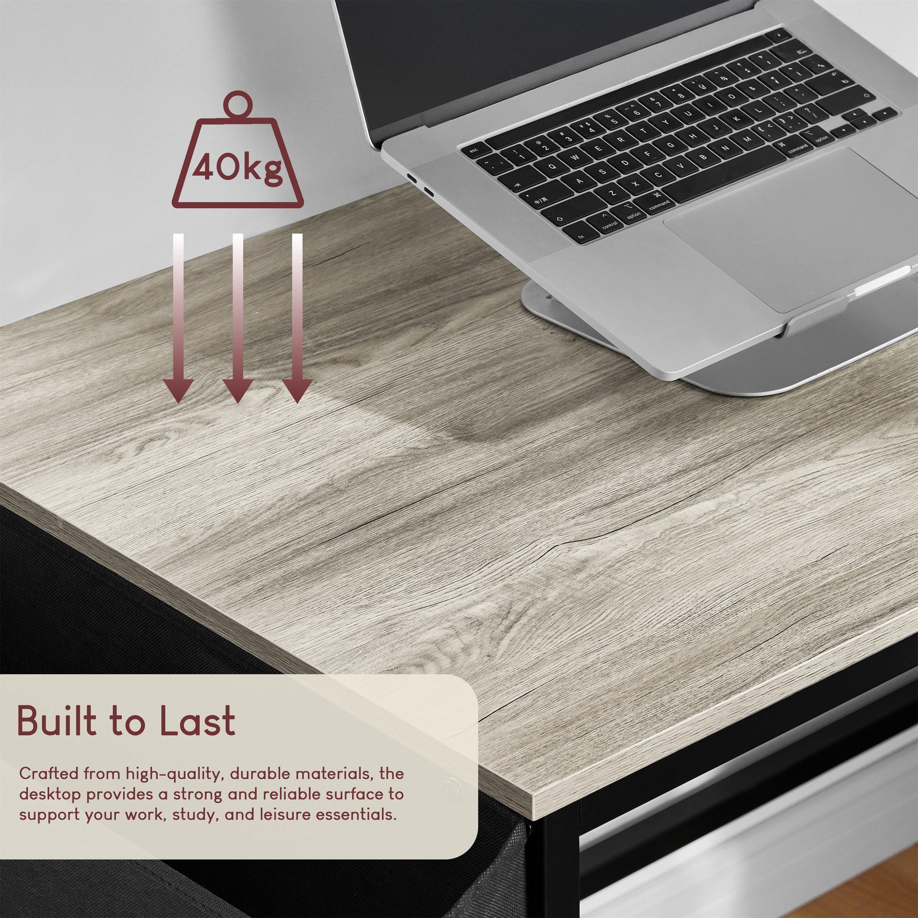 Grey - Lassic - Vida Designs Brooklyn Large Computer Desk - 6