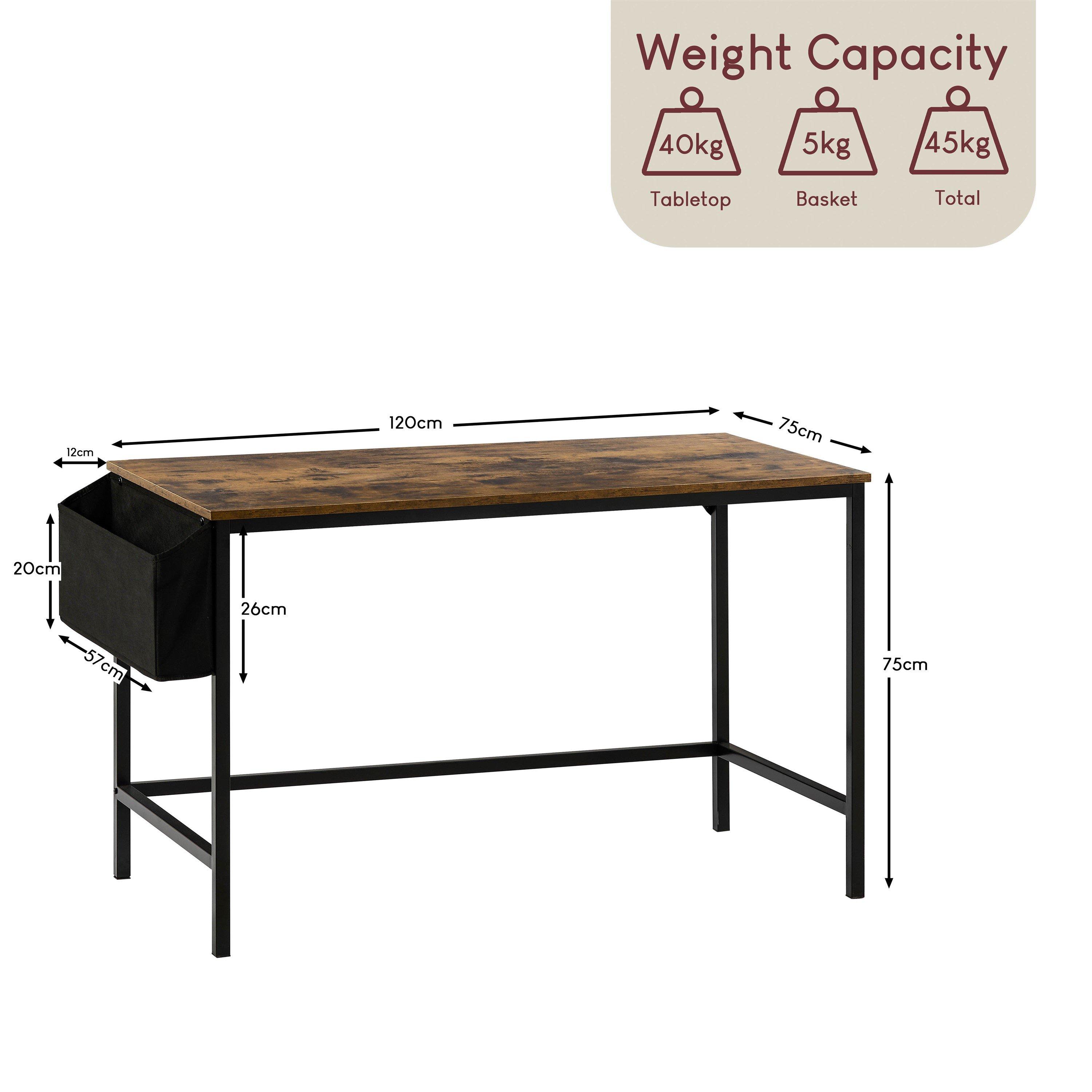 Dark Wood - Lassic - Vida Designs Brooklyn Large Computer Desk - 2